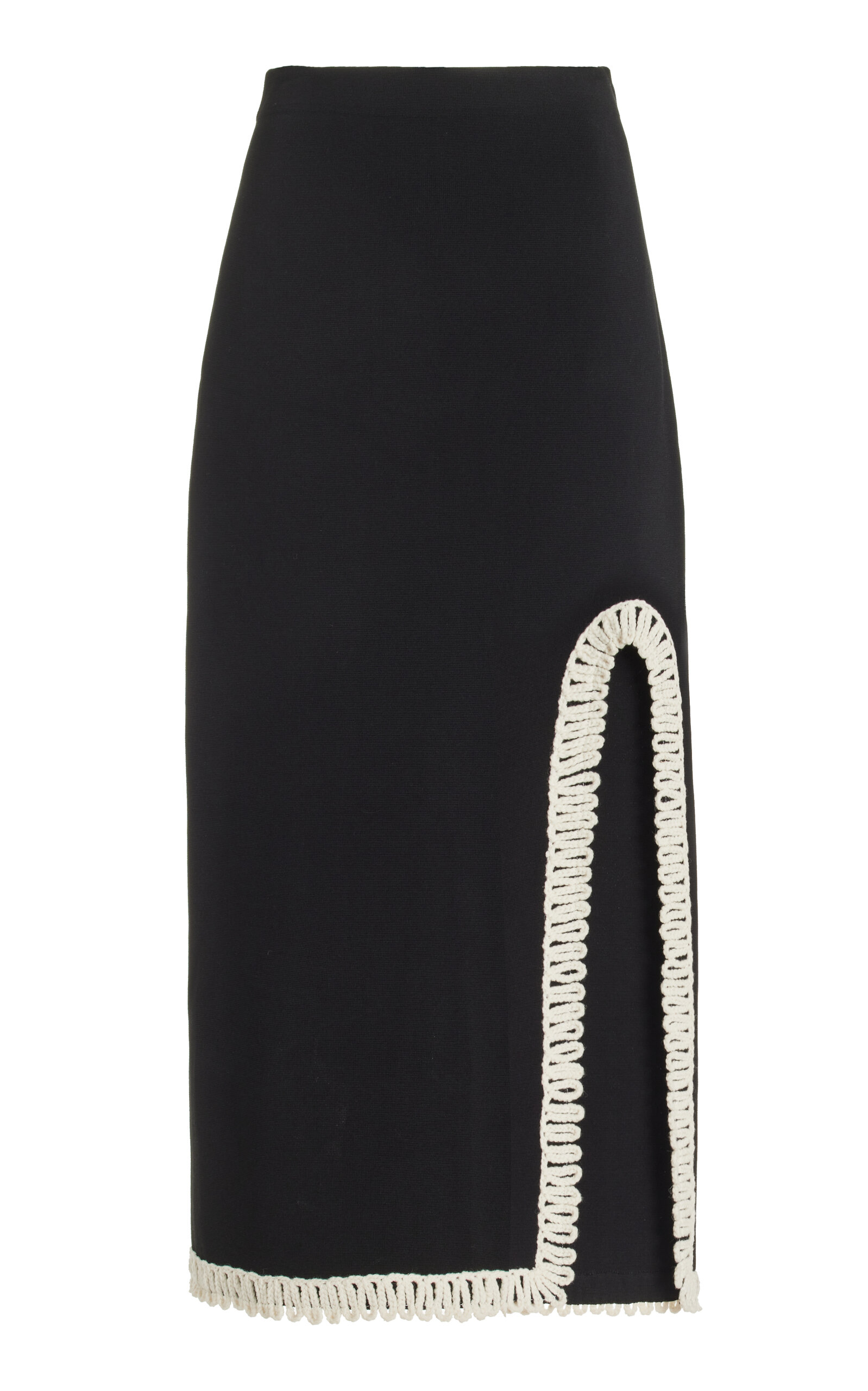 Shop By Malene Birger Gabie Embroidered Midi Skirt In Black