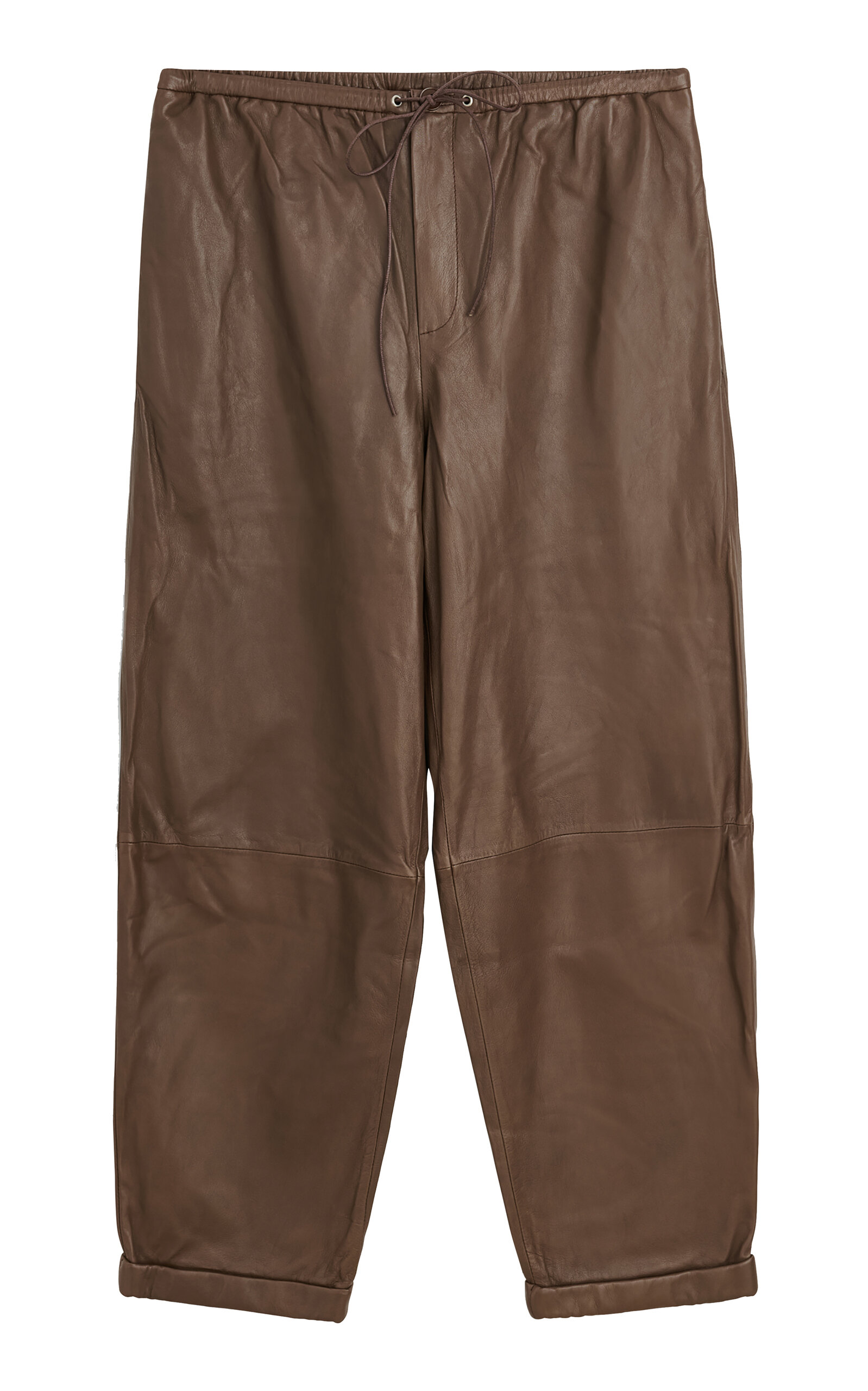 By Malene Birger Joanni Leather Pants In Brown