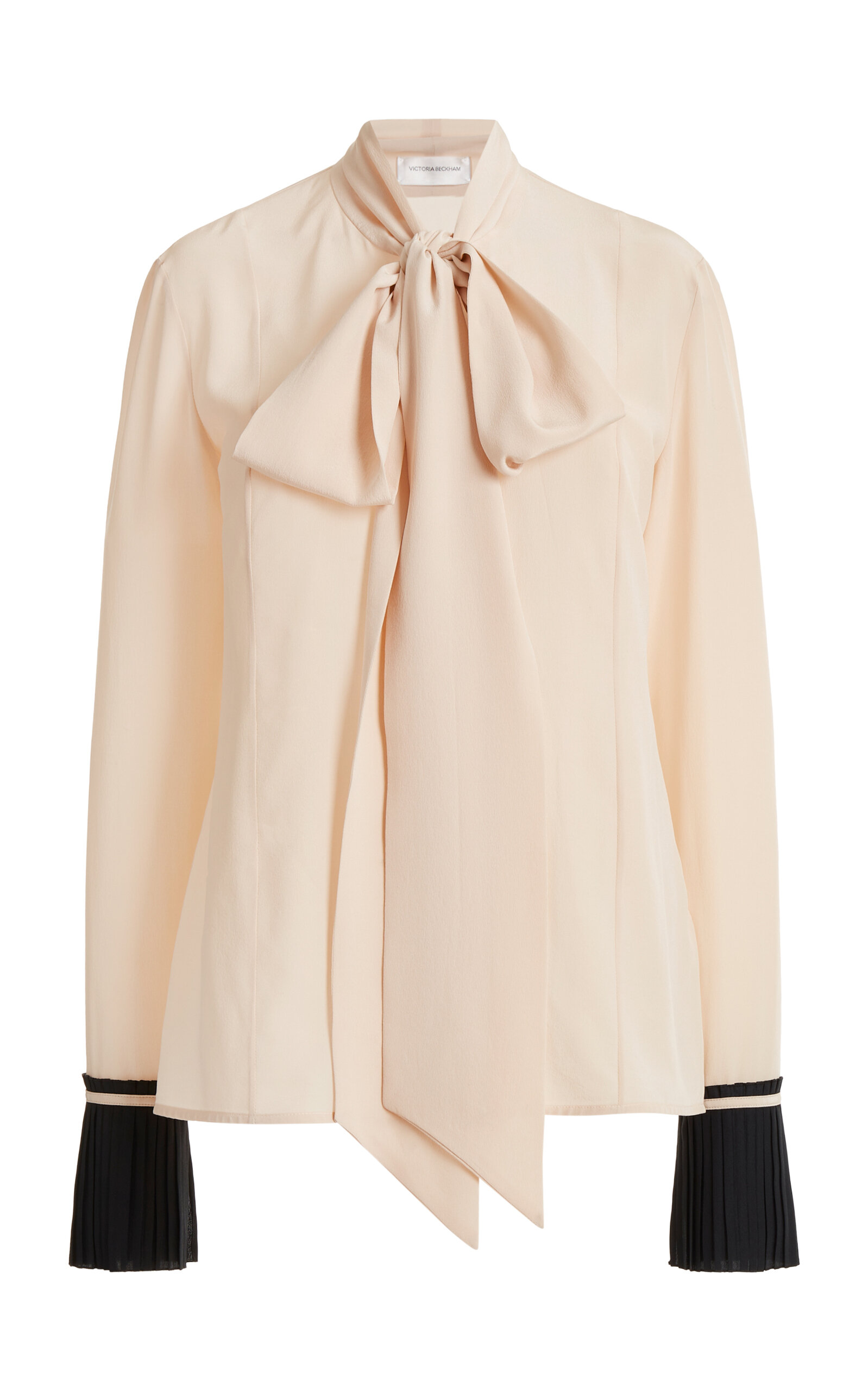 Victoria Beckham Women's Pleated Silk Blouse In Light Pink