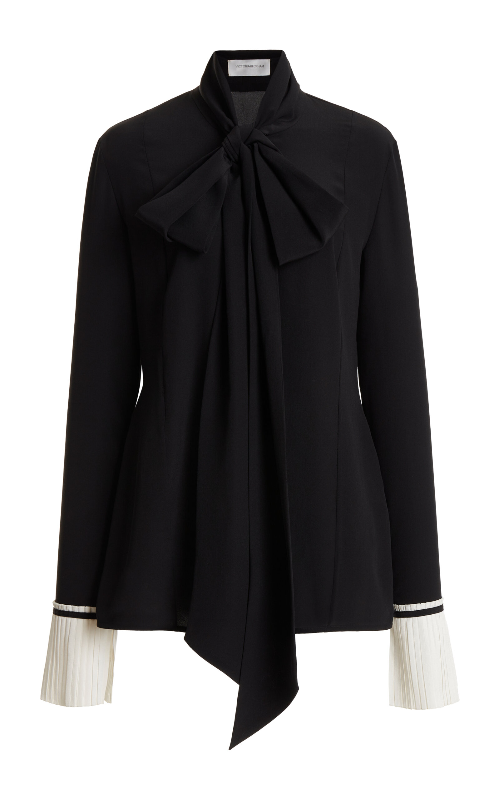 VICTORIA BECKHAM PLEATED SILK BLOUSE