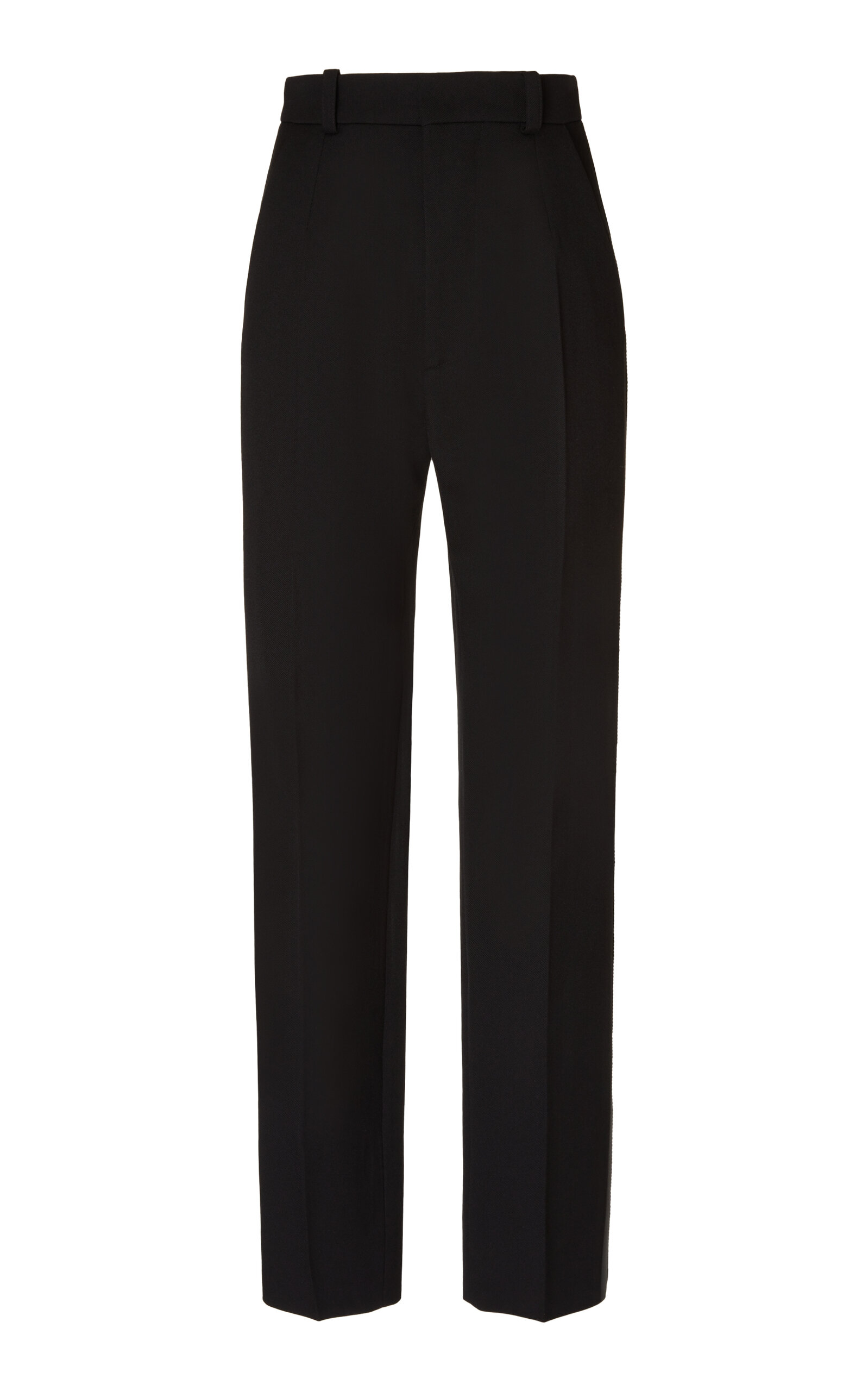 Shop Victoria Beckham Women's Cropped High-waisted Pants In Black