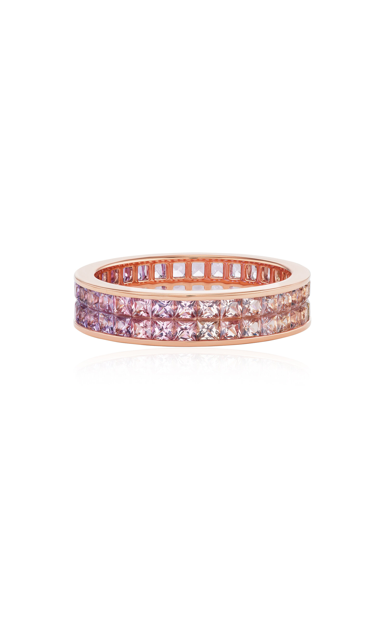 Emily P. Wheeler 18k Rose Gold Channel Set Ring In Pink