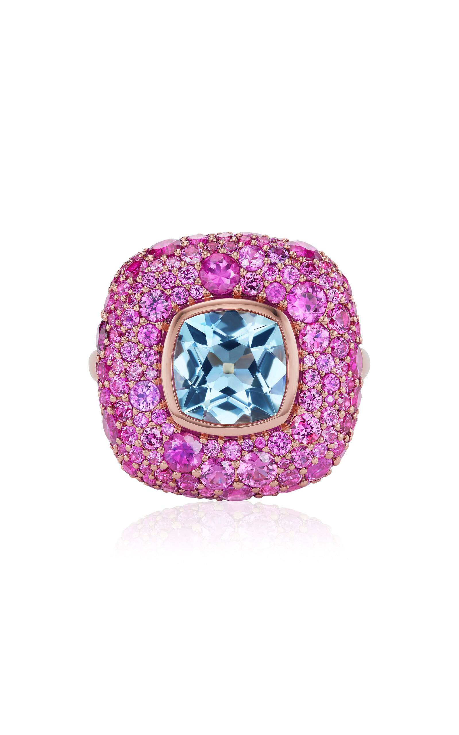 Emily P. Wheeler 18k Rose Gold Pillow Ring In Multi