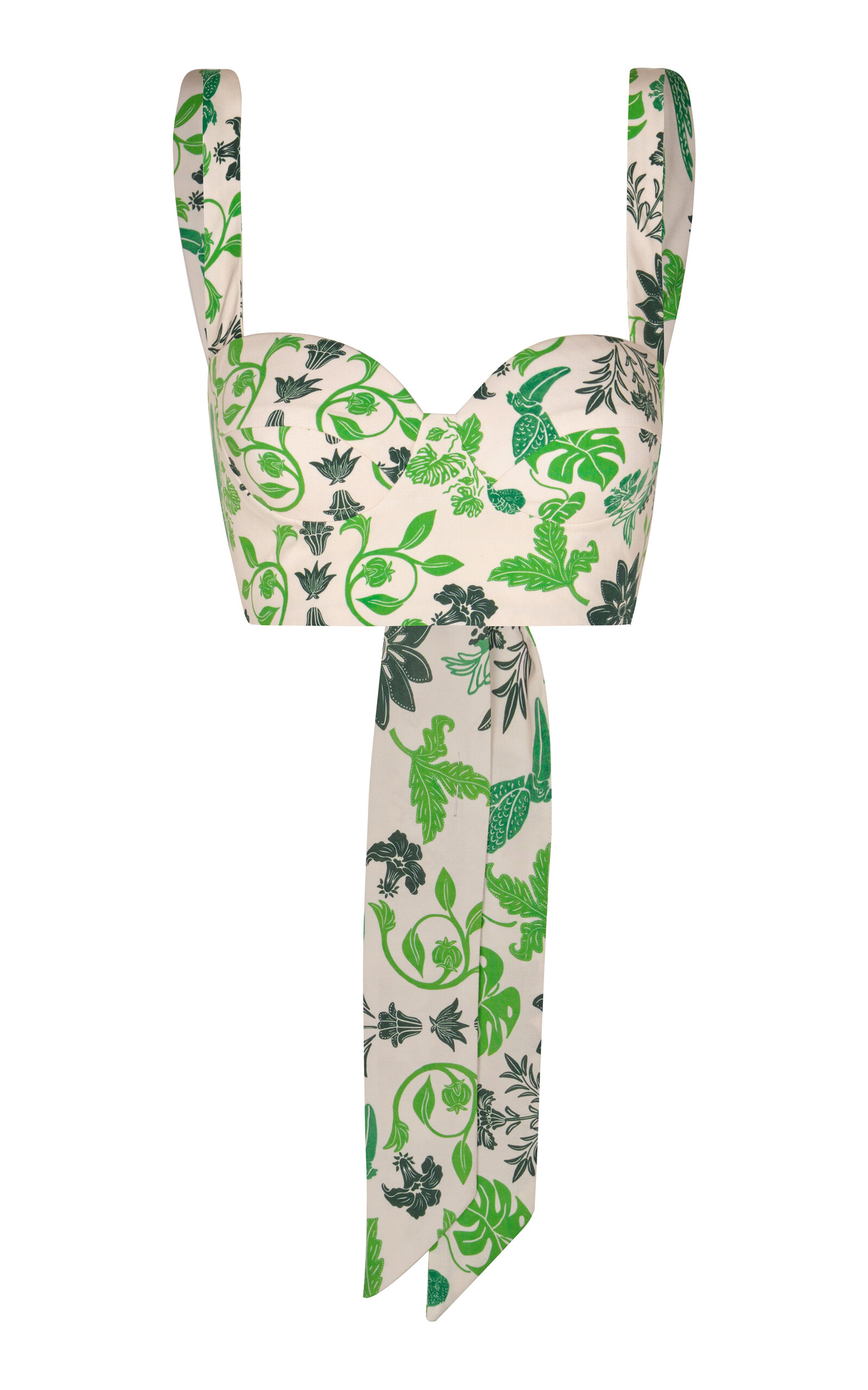 Andres Otalora Tulia Bustier Crop Top - Print