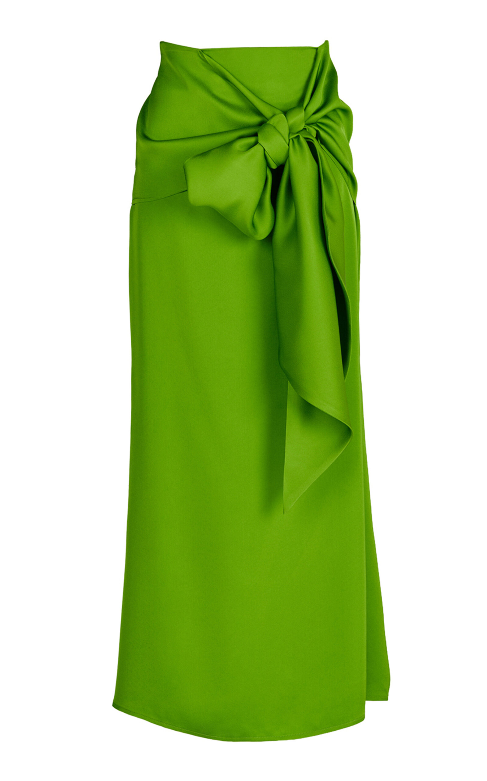 Silvia Tcherassi Trento Knotted Midi Skirt In Green