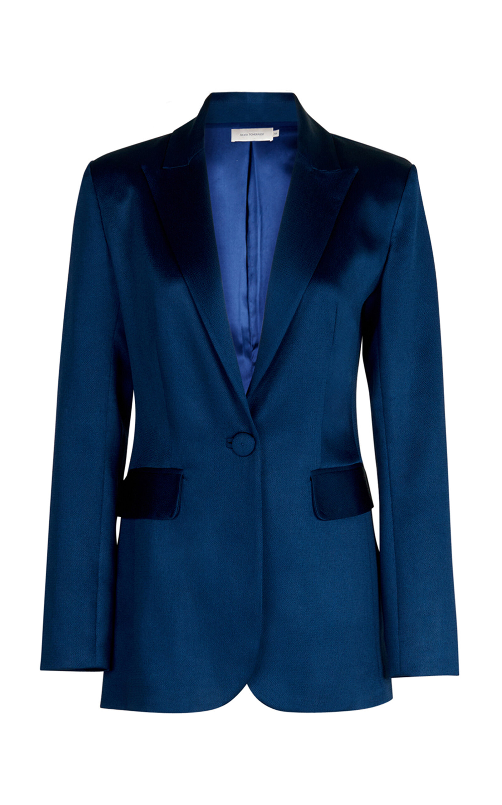 Silvia Tcherassi Rebeca Tailored Blazer Jacket In Navy