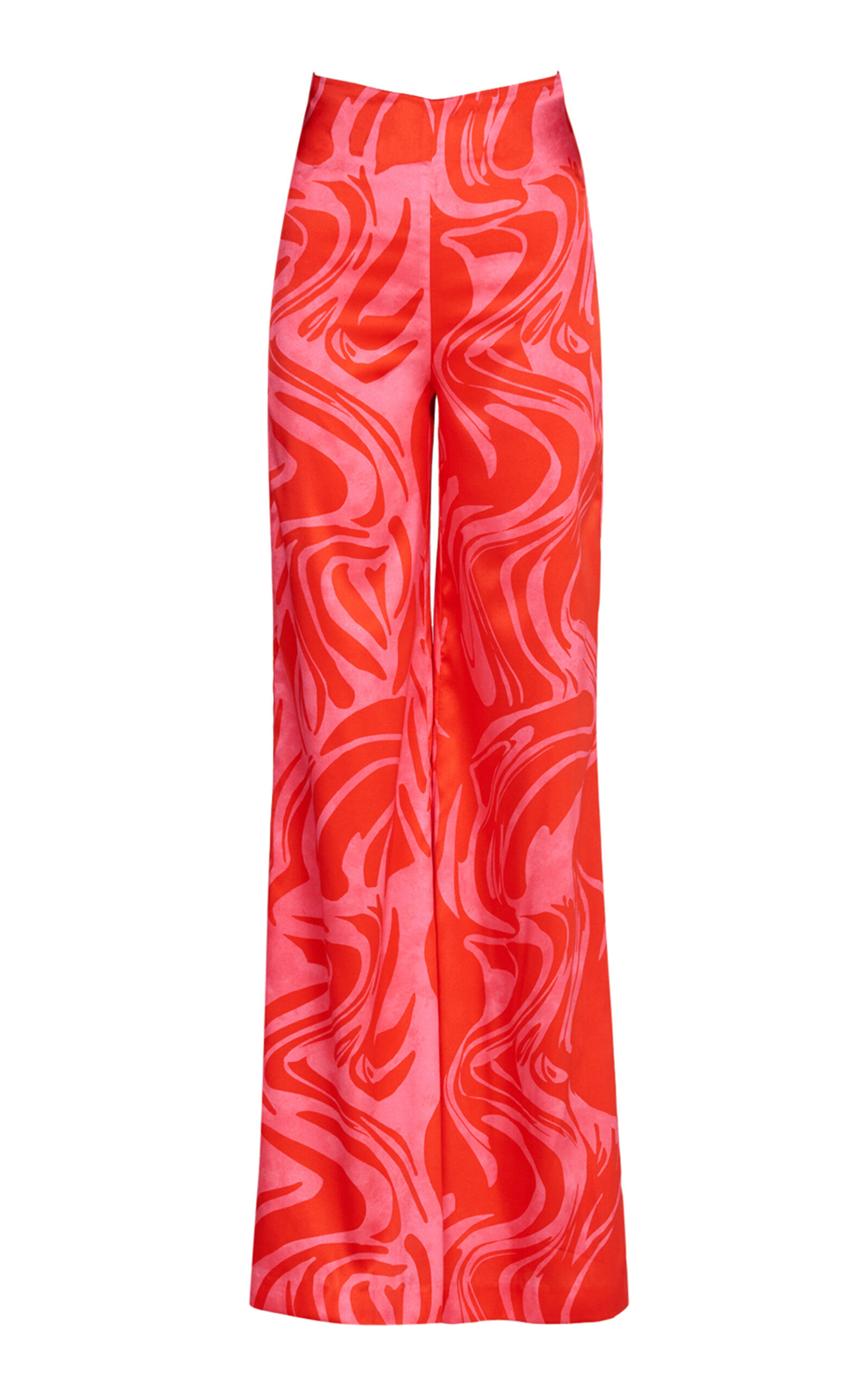 Shop Silvia Tcherassi Andie Printed Silk Wide-leg Pants In Multi