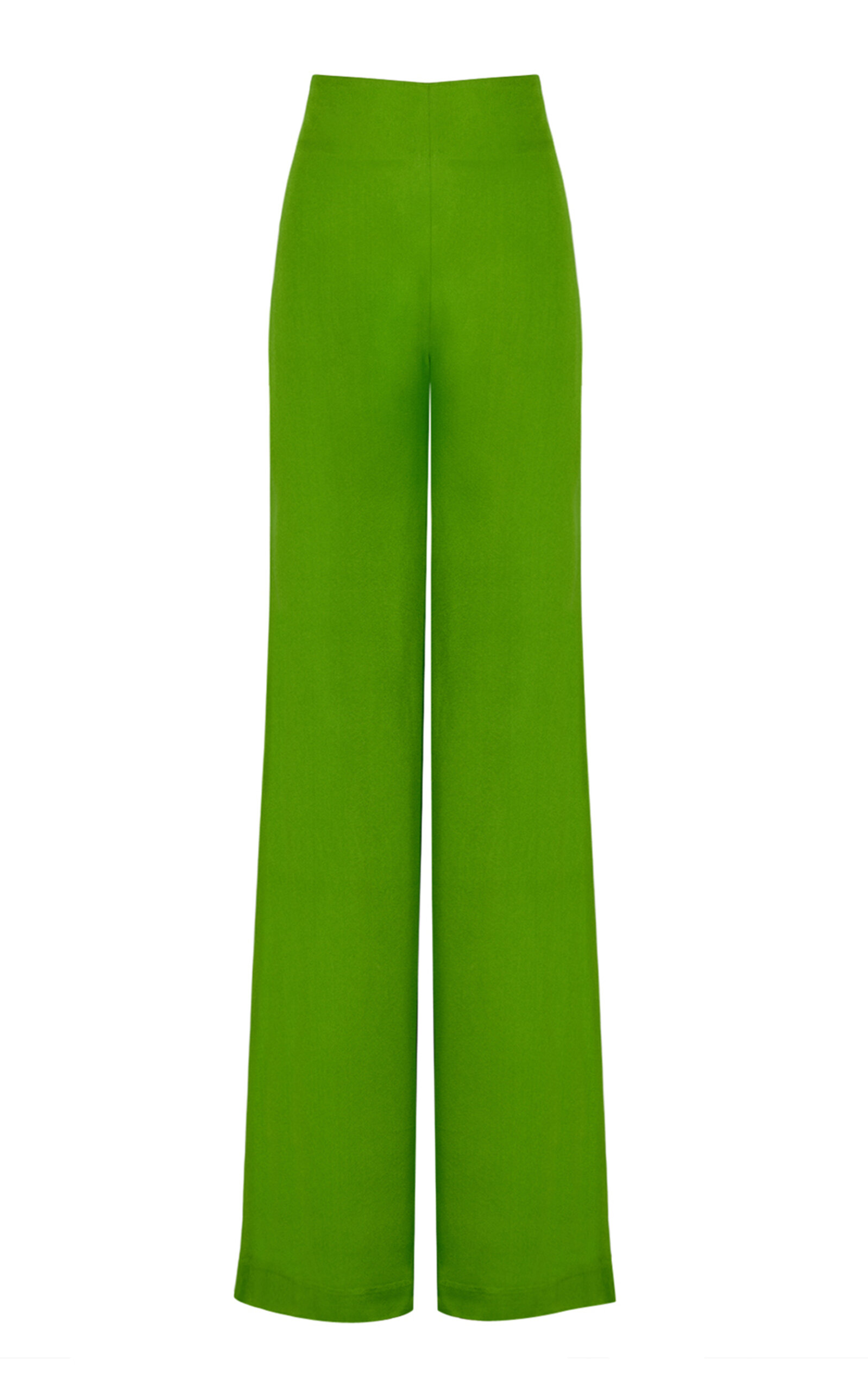 Silvia Tcherassi Grotte High-waisted Wide-leg Pants In Green