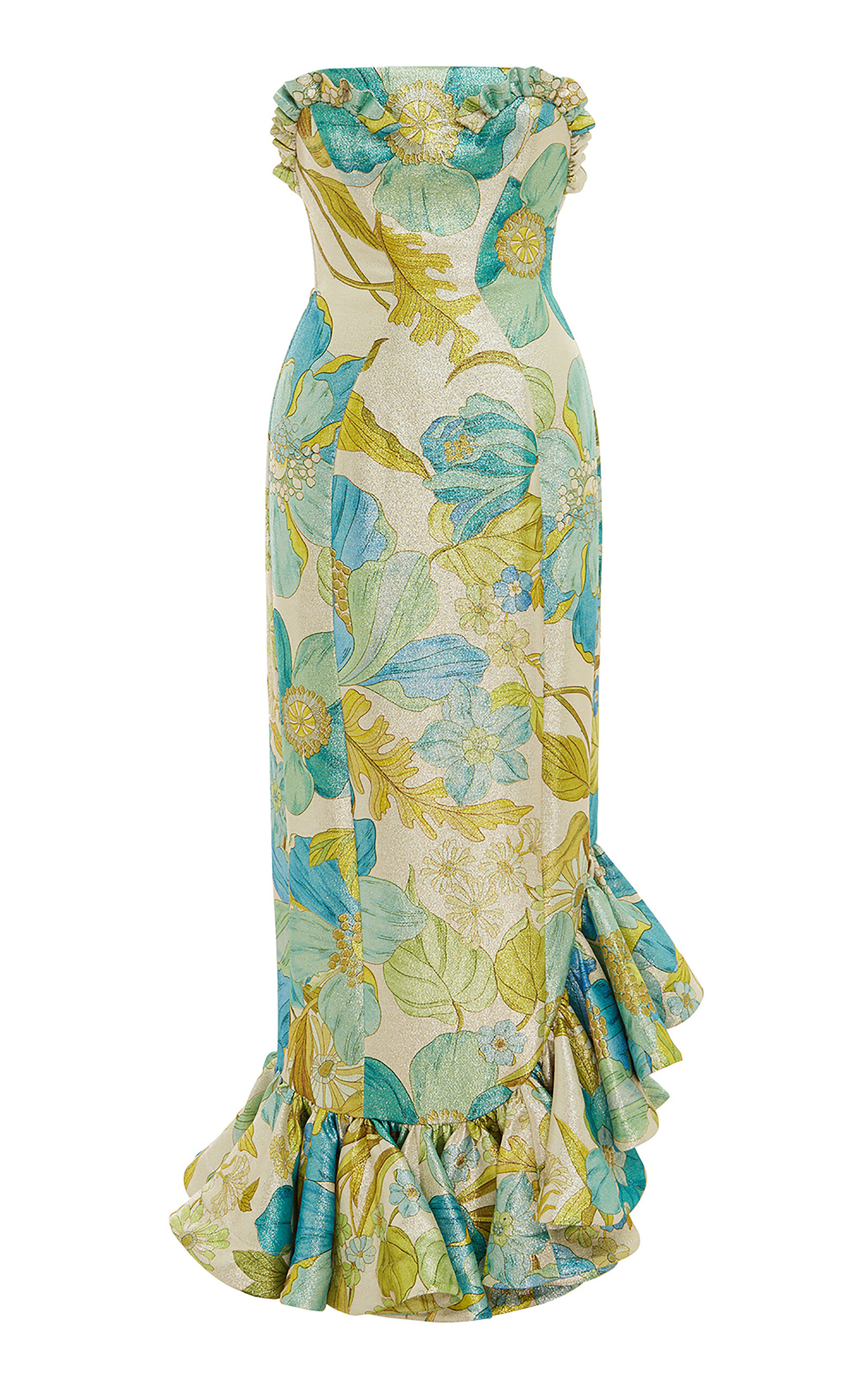 Alemais Janis Strapless Midi Dress In Multi | ModeSens