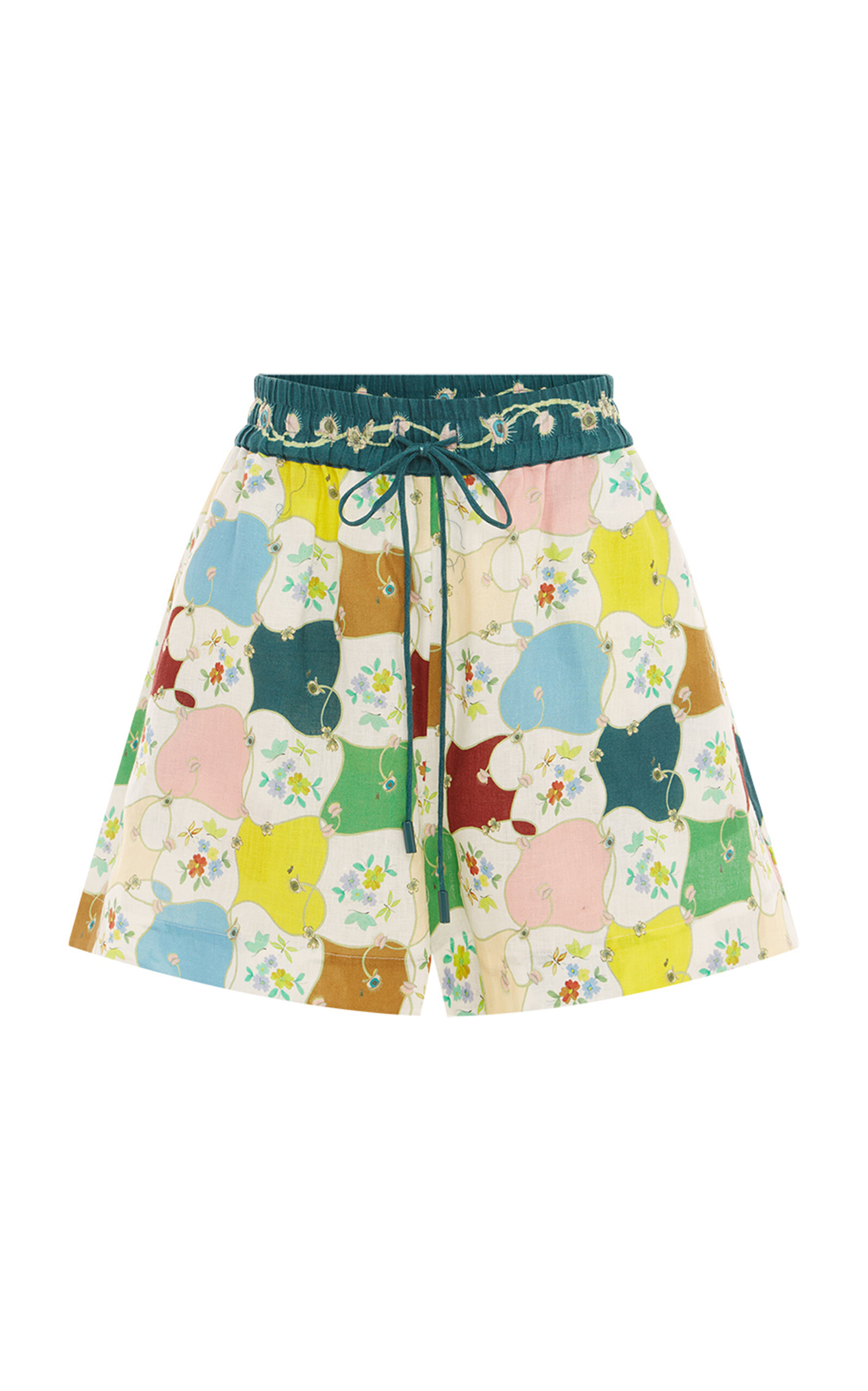Alemais Everly Linen Mini Shorts In Multi