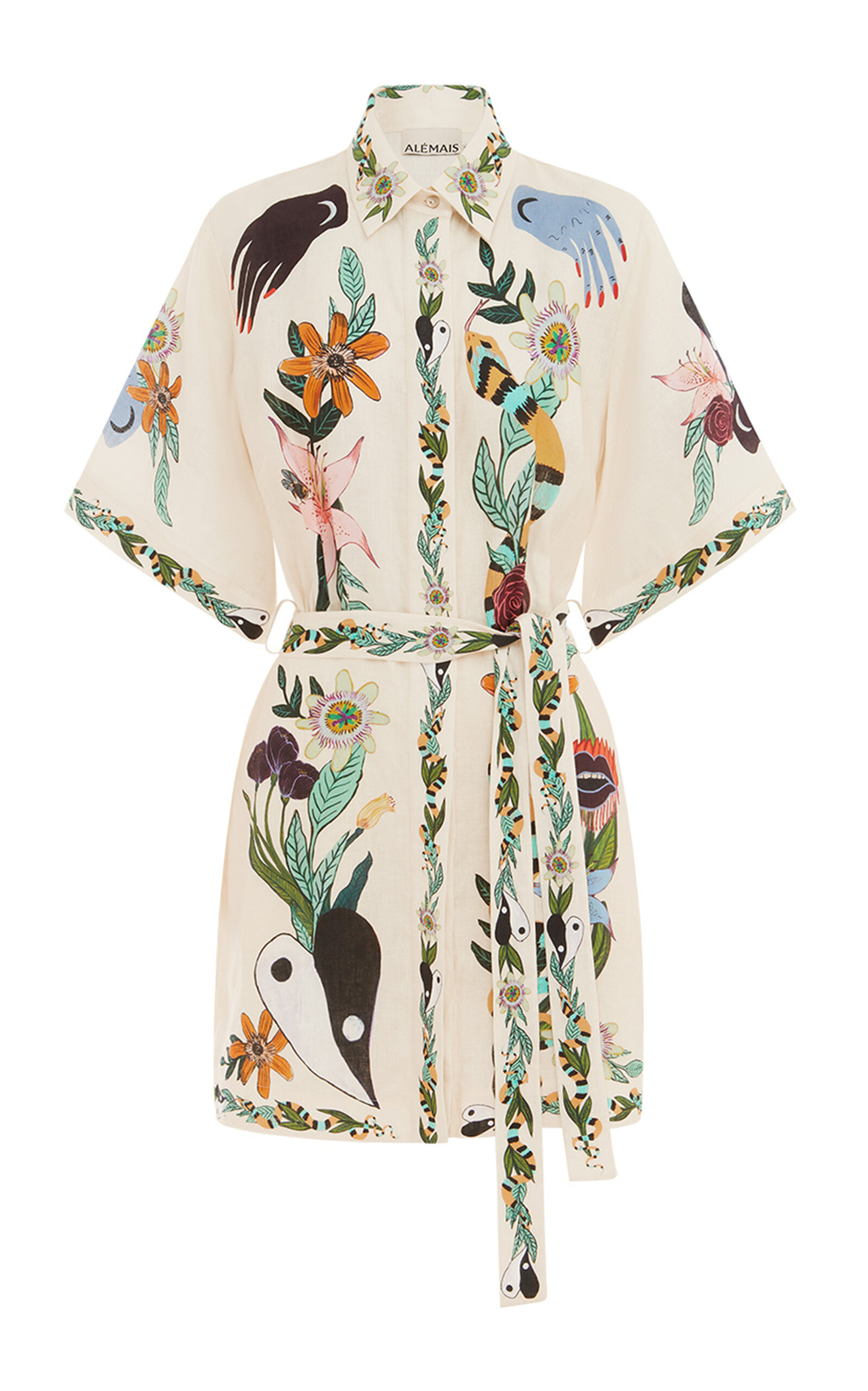 ALEMAIS MEAGAN LINEN MINI DRESS