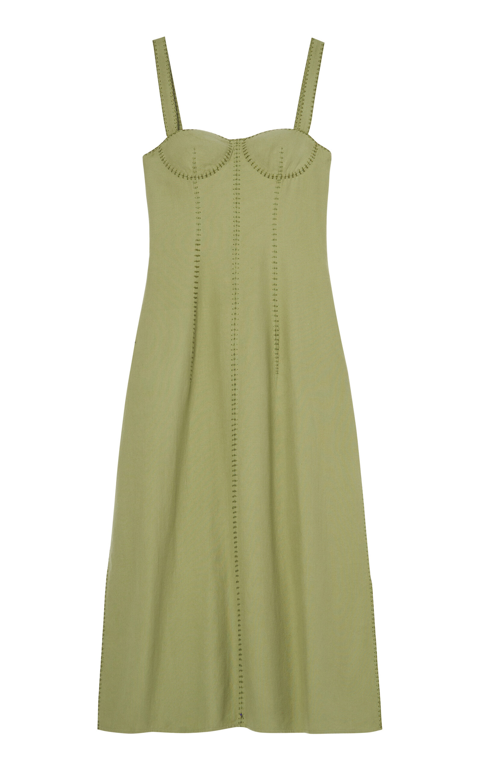 Ilio Nema Odysseus Cotton Dress In Green