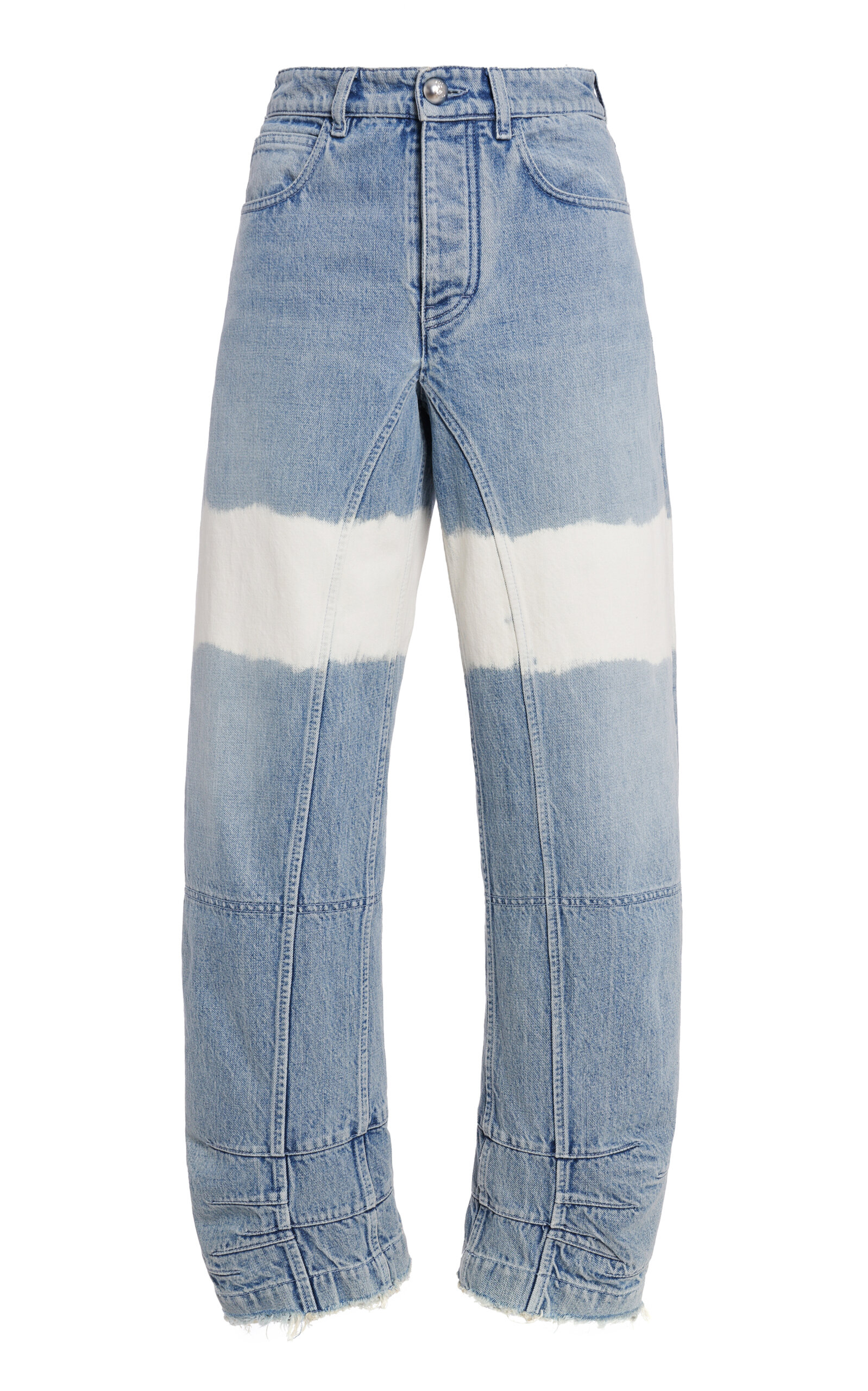 Shop Jil Sander Bleached Cropped Denim Jeans In Medium Wash