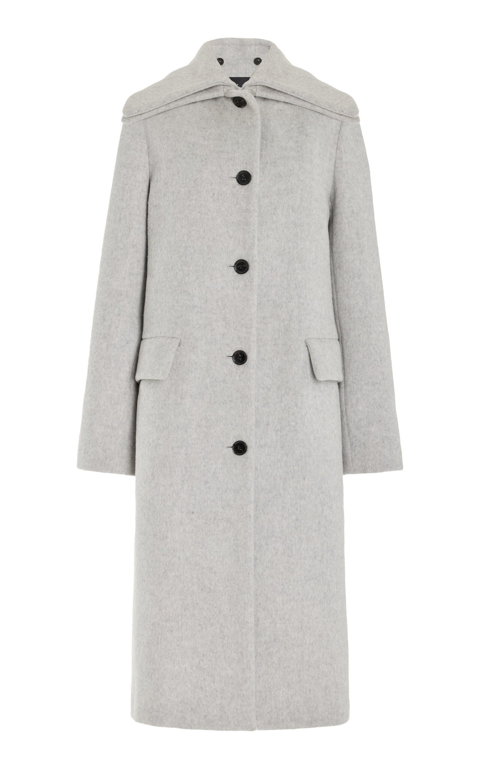 Proenza Schouler Brushed Wool-blend Coat In Light Grey
