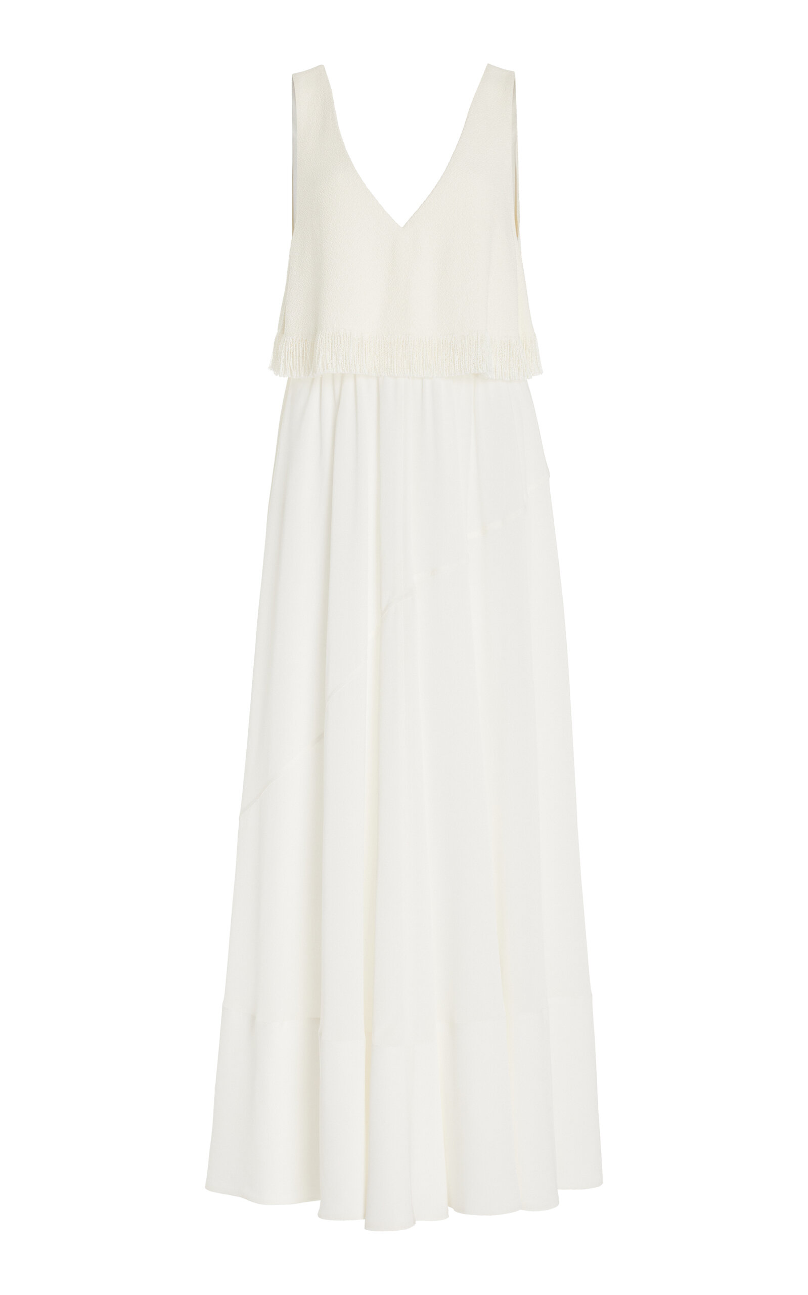 Proenza Schouler Textured Marocaine Maxi Dress In Off-white