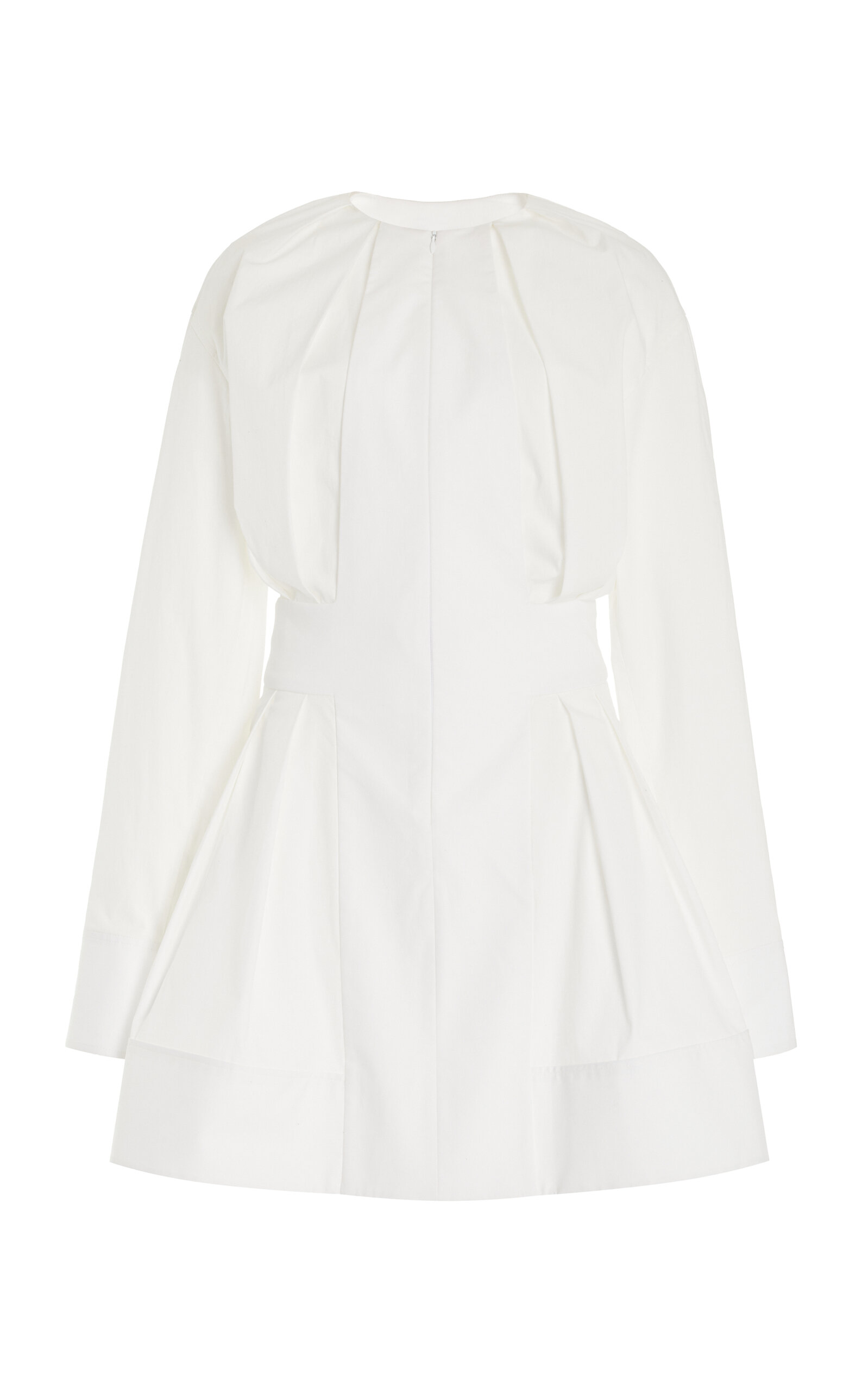 Proenza Schouler Pleated Eco-cotton Poplin Mini Dress In White