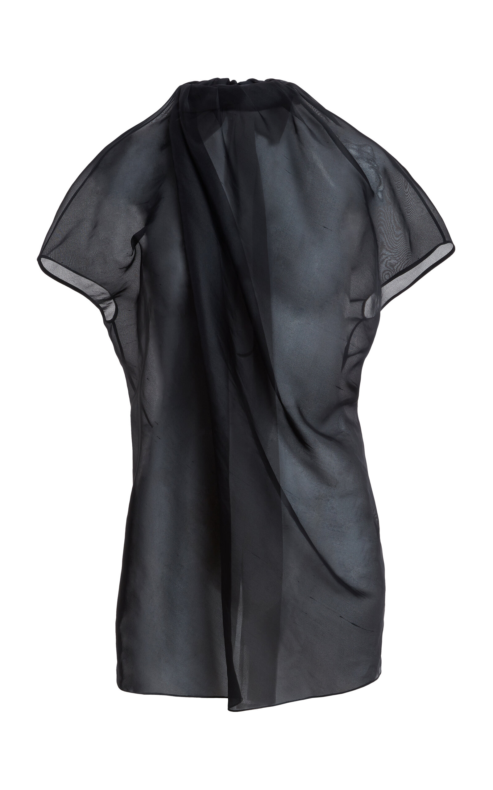 Khaite Women's Kass Silk Organza Top In Black