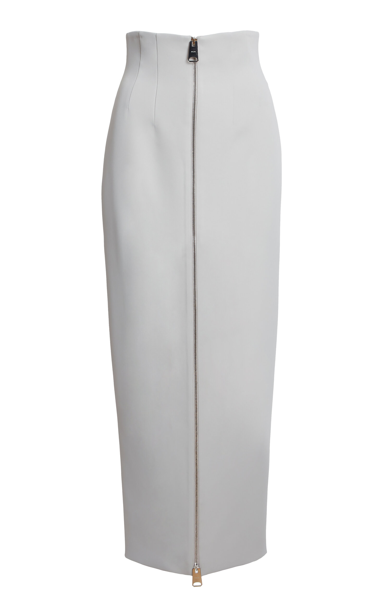 Khaite Ruddy Crepe Satin Maxi Skirt In White