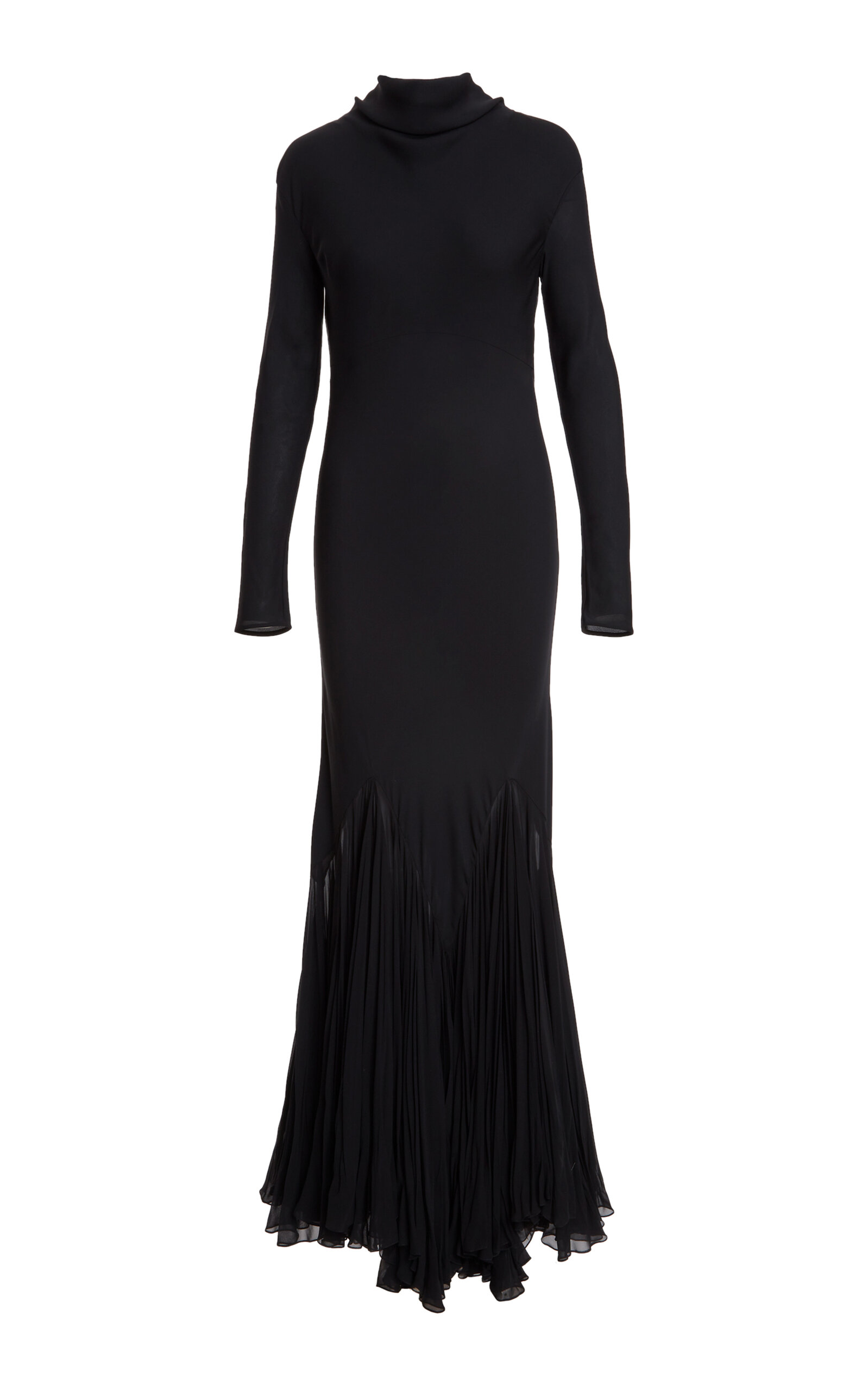 Khaite Metin Silk Georgette Maxi Dress In Black