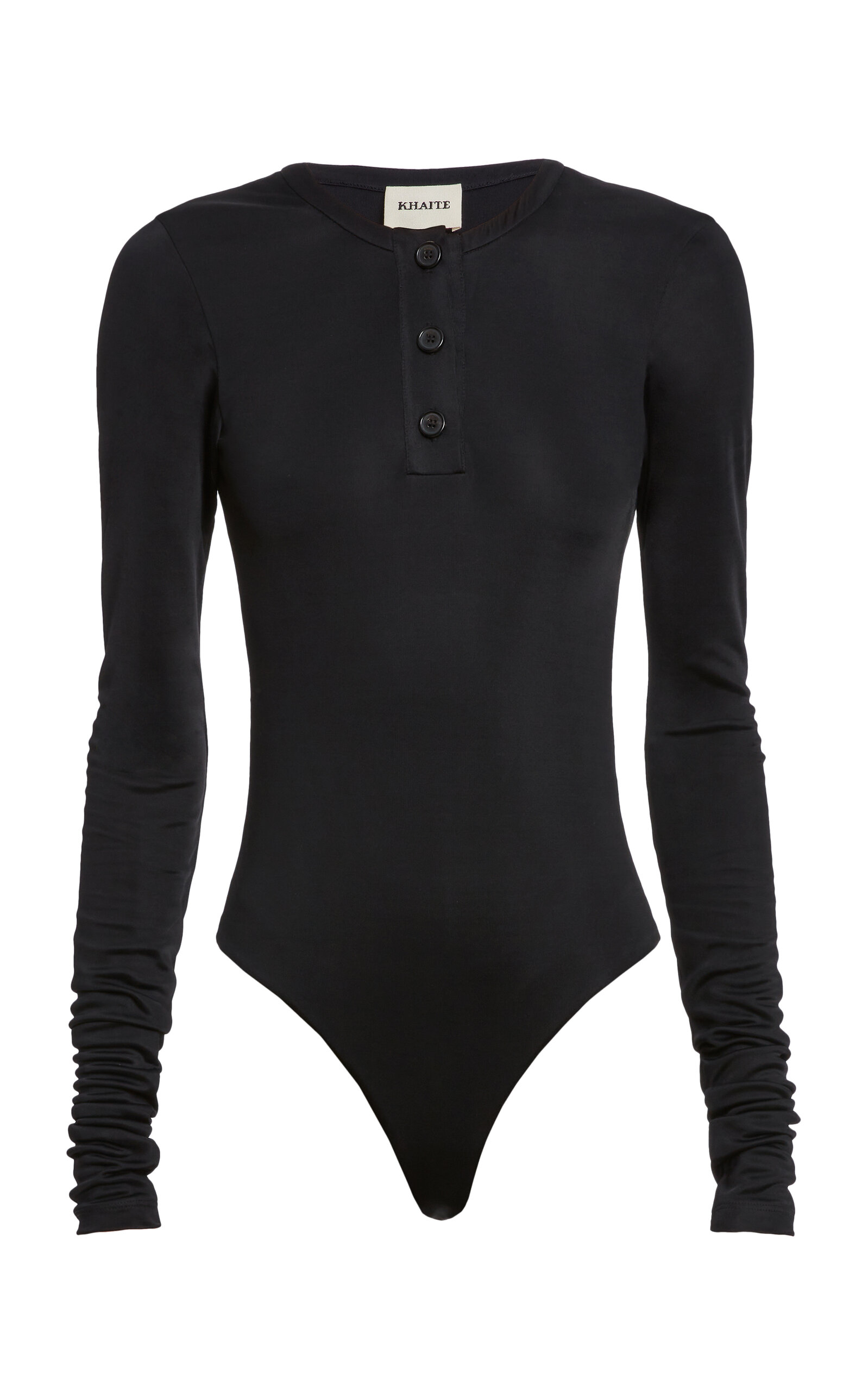 Shop Khaite Janelle Slinky Bodysuit In Black