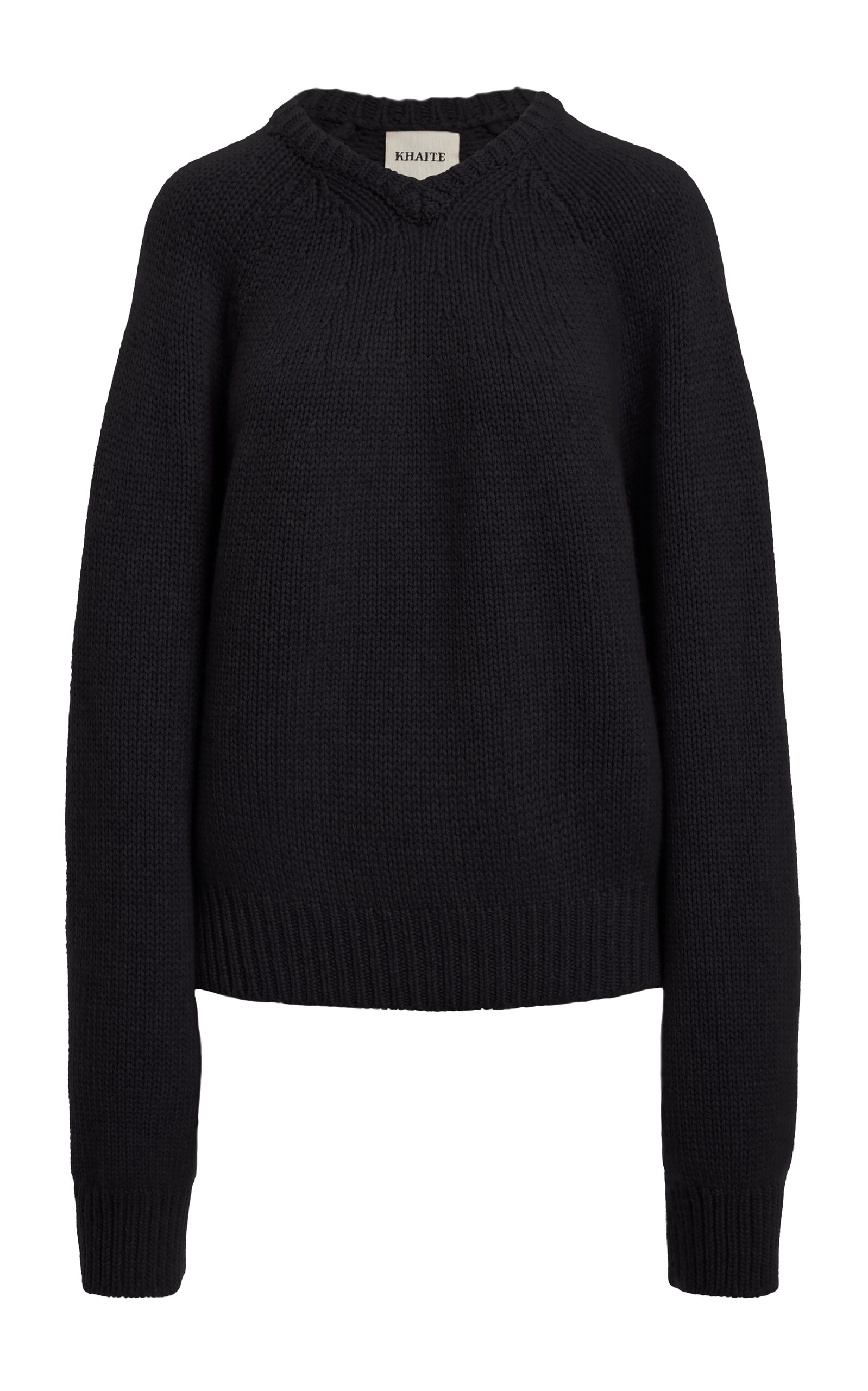 Khaite Women's Nalani Stretch-cashmere Sweater In Black