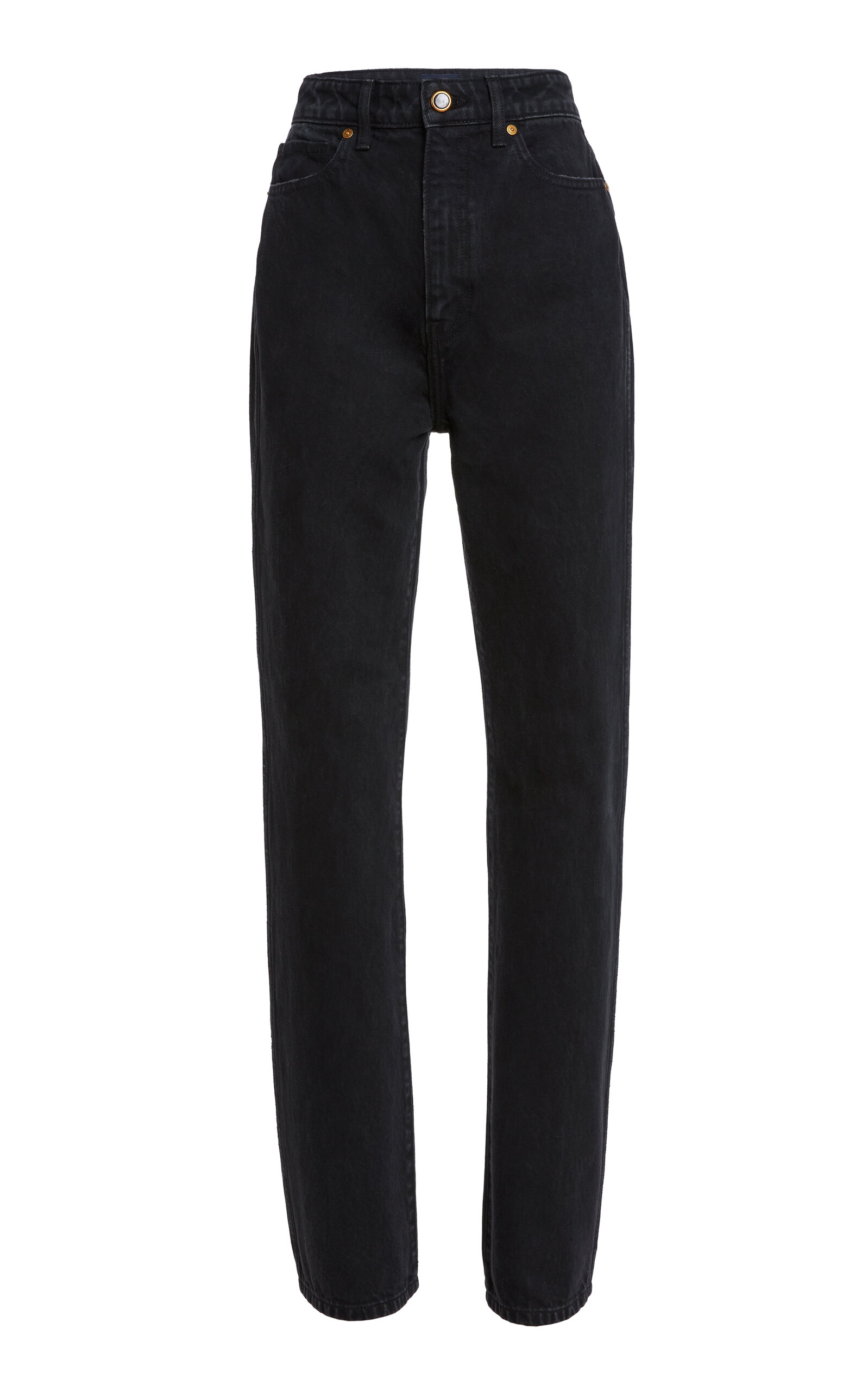 Shop Khaite Danielle Slim Jeans In Black