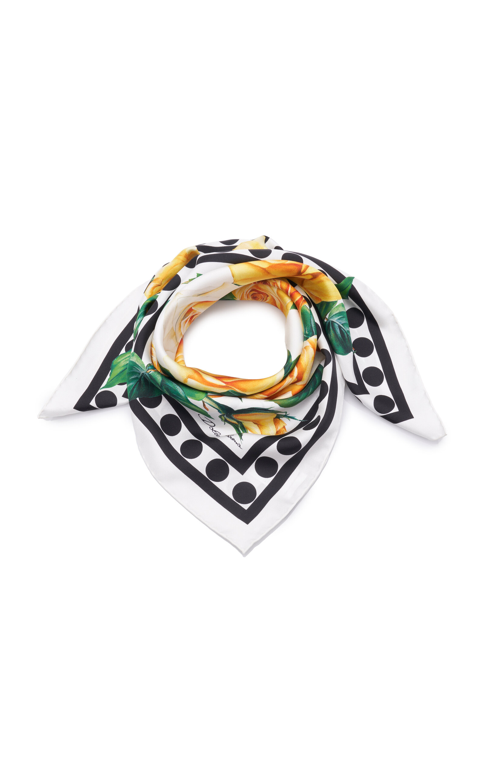 Dolce & Gabbana Floral Silk Foulard In Multi