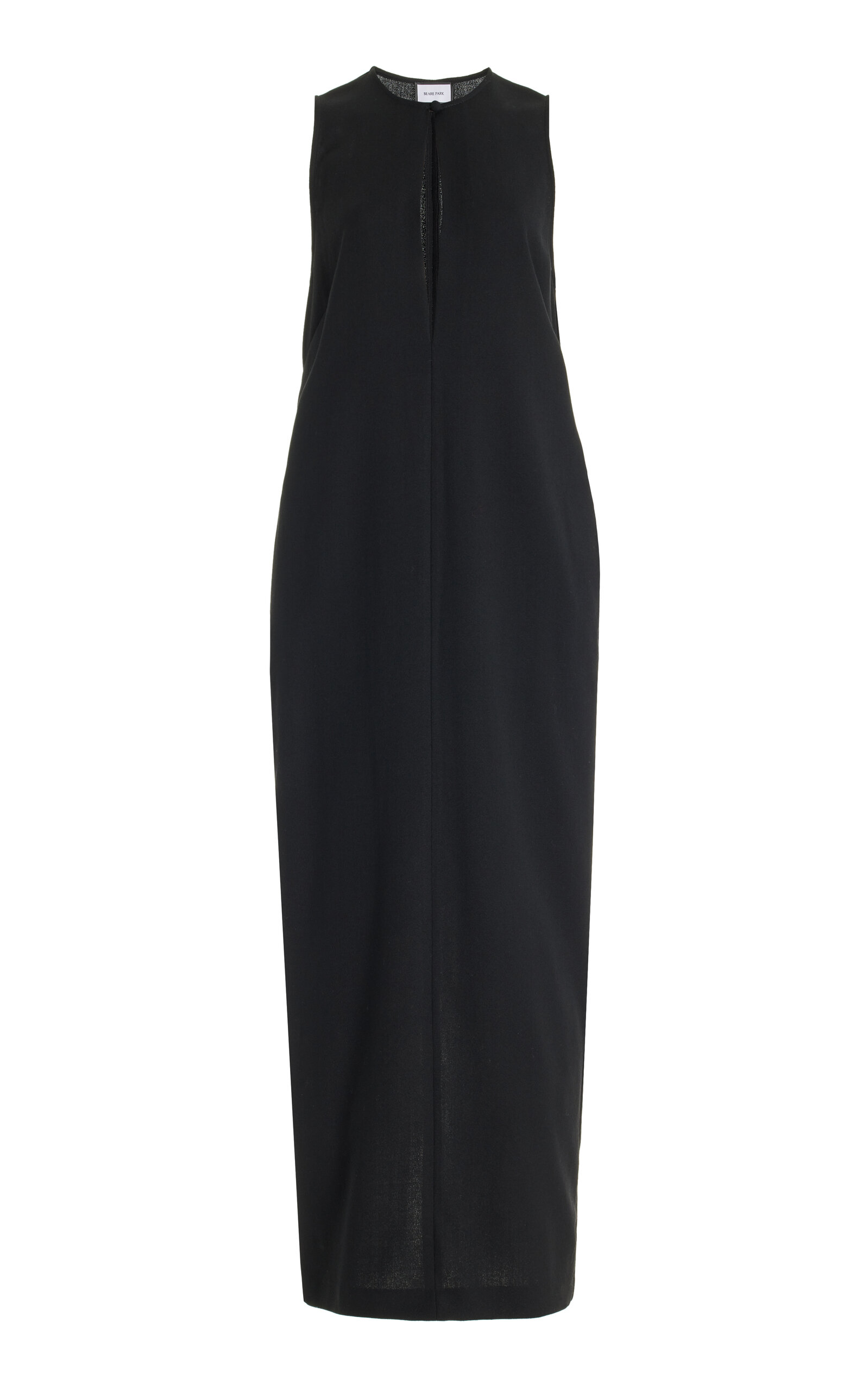 Beare Park Crepe Column Maxi Dress In Black