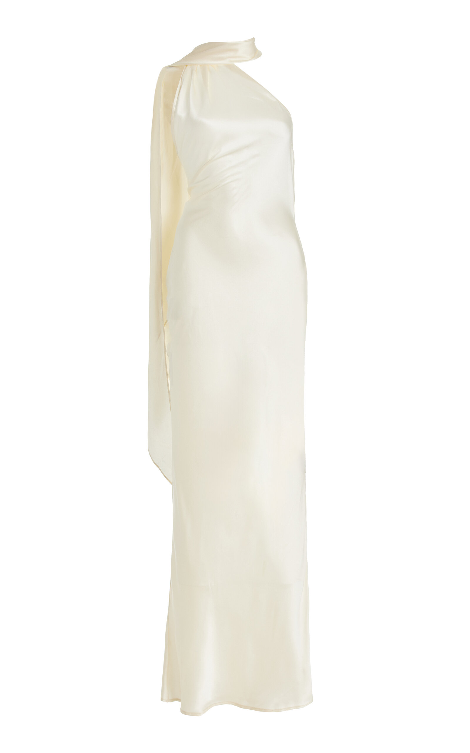 Beare Park Tie-detailed Silk Georgette Maxi Dress In Ivory