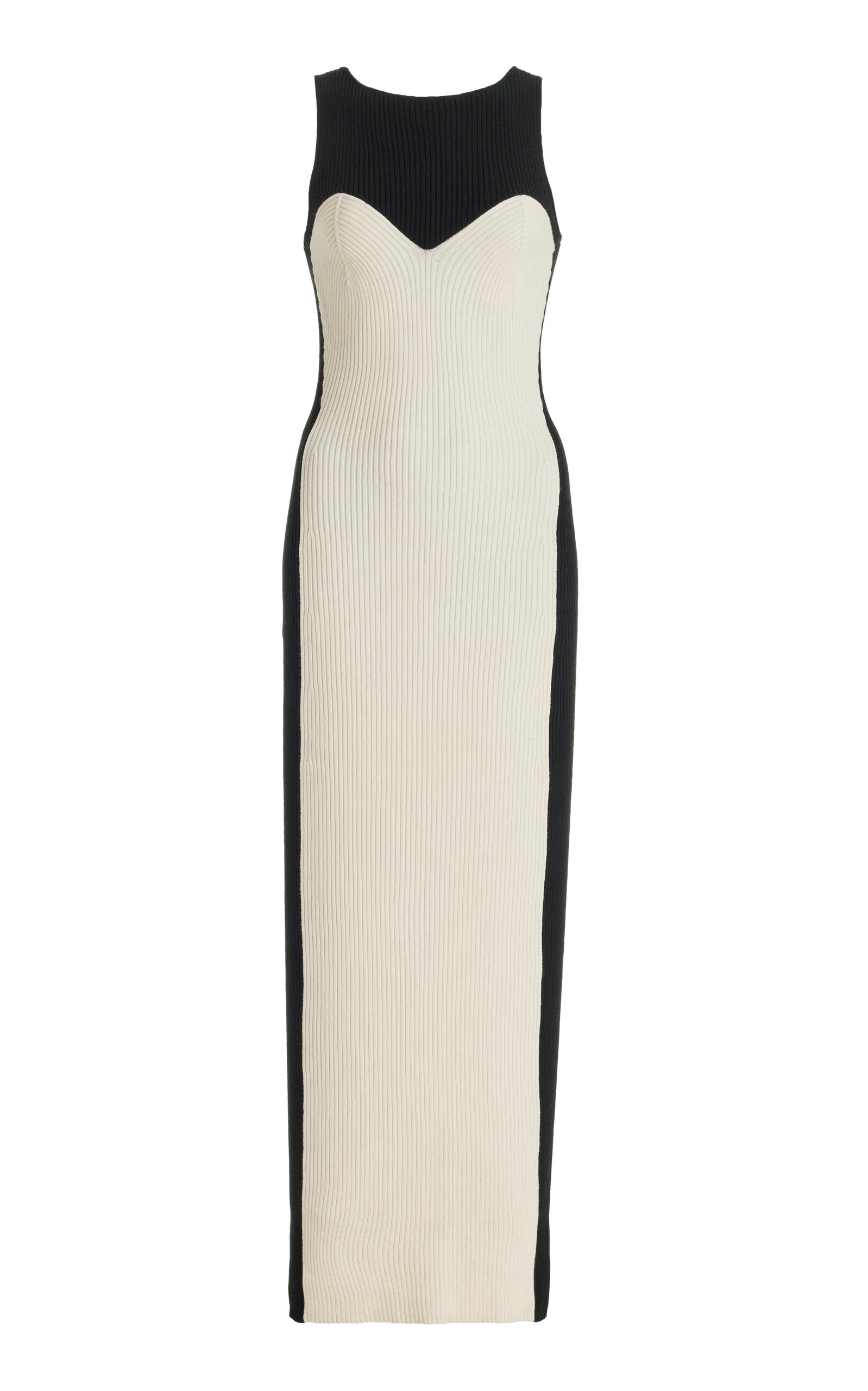 MARA HOFFMAN ALEKS RIBBED-KNIT COTTON MAXI DRESS