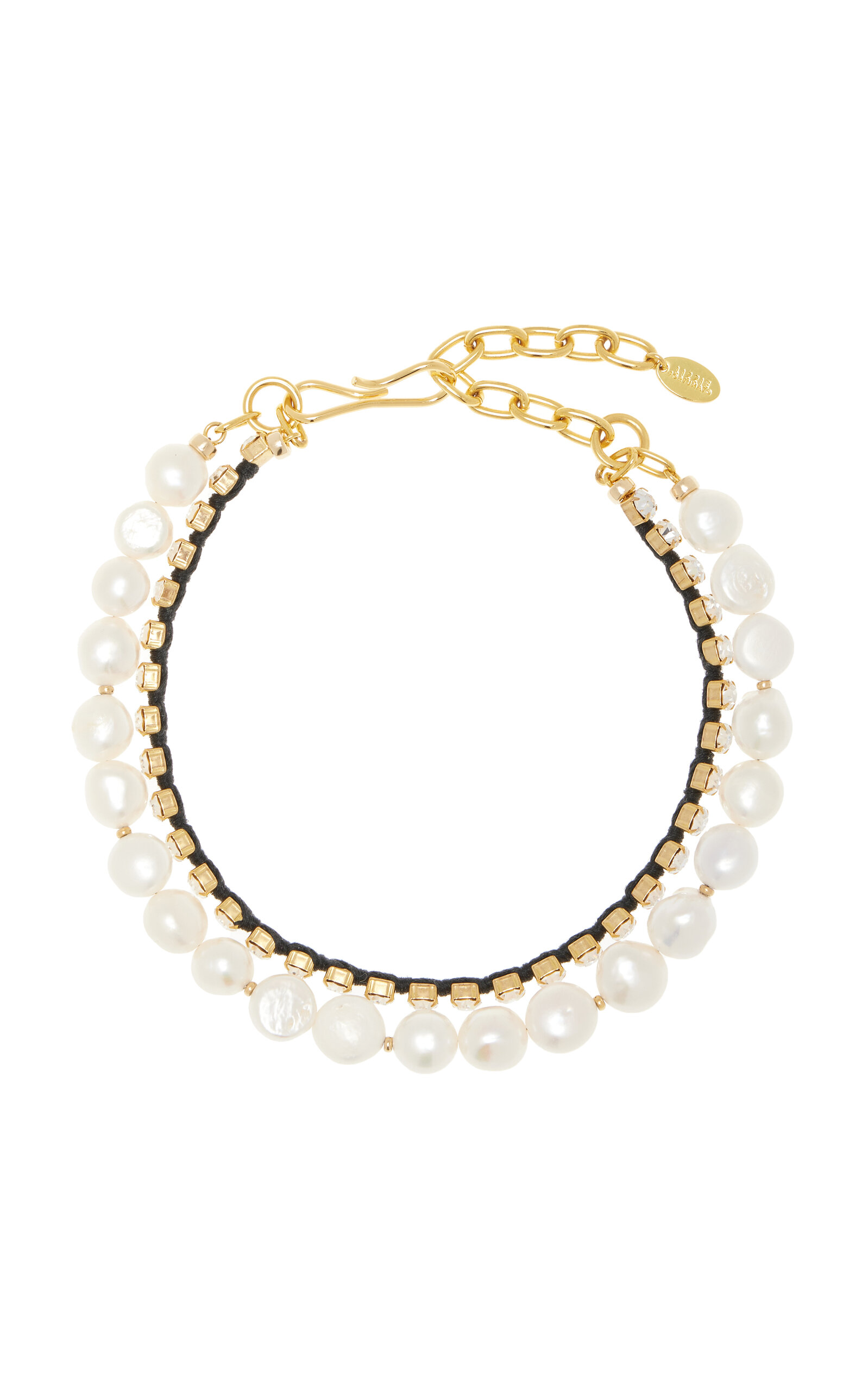 Lizzie Fortunato Lagoon Ii Pearl; Crystal Necklace In Neutral