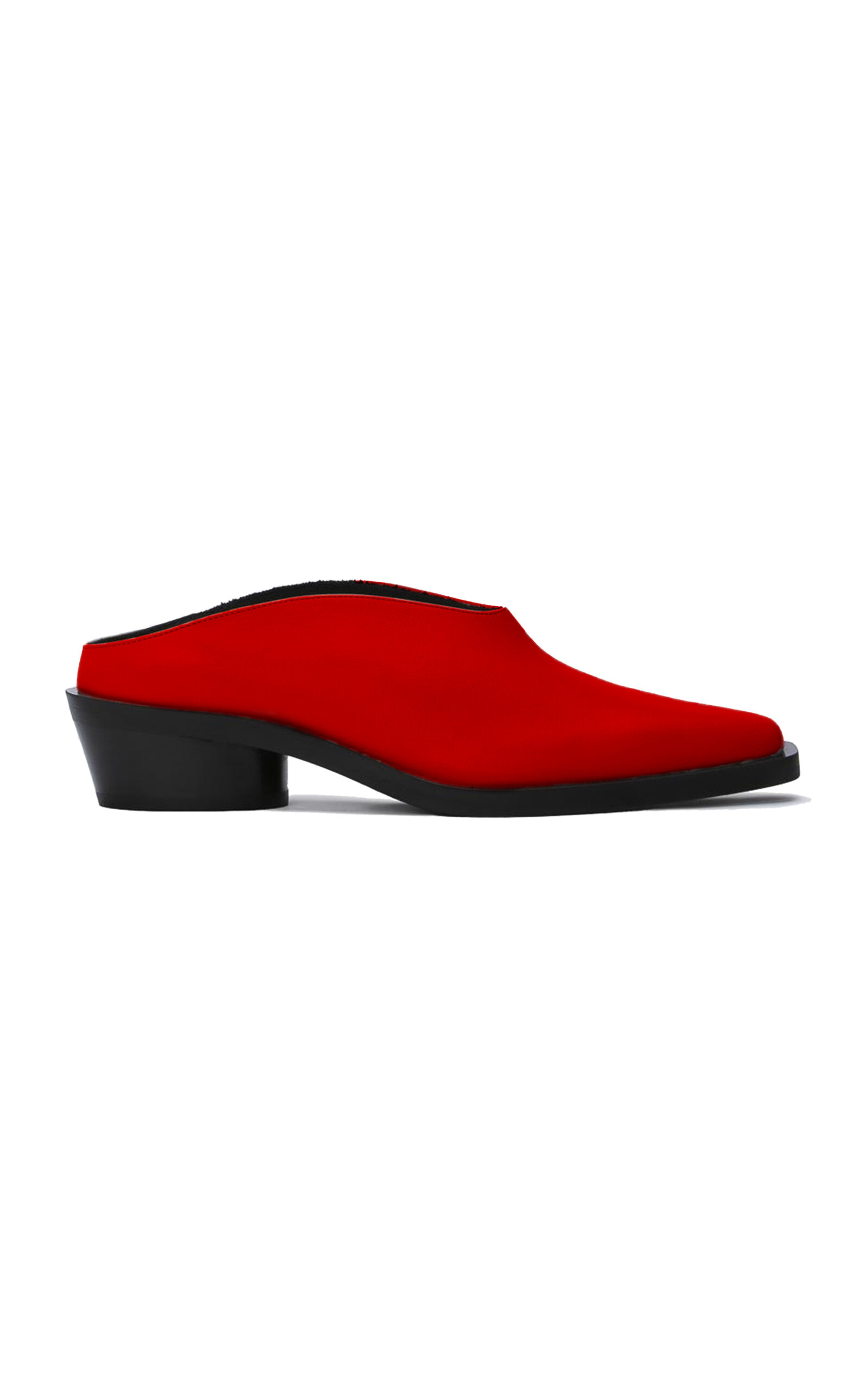 Proenza Schouler Bronco Leather Mules In Red