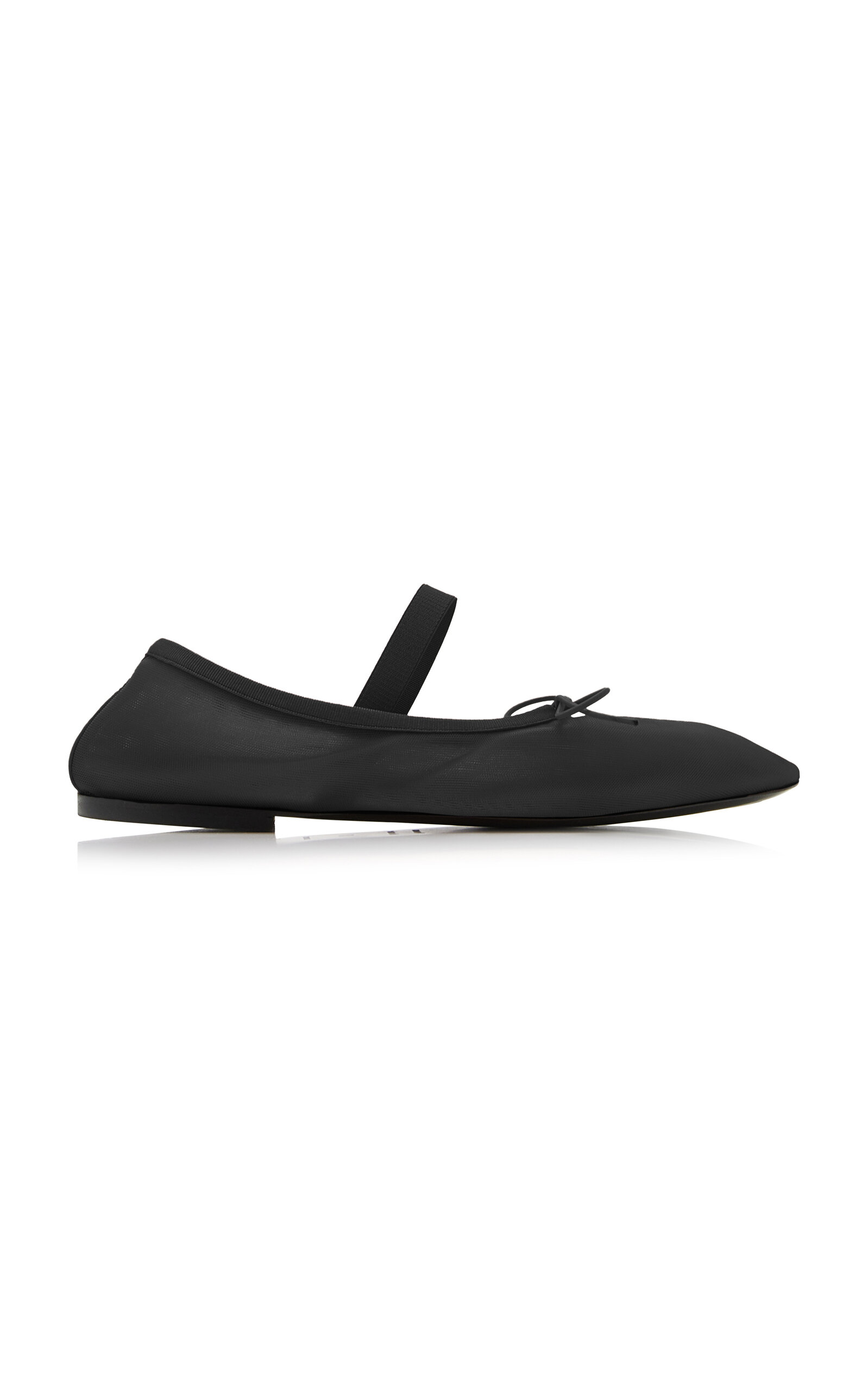 Shop Proenza Schouler Glove Mesh Mary Jane Ballet Flats In Black