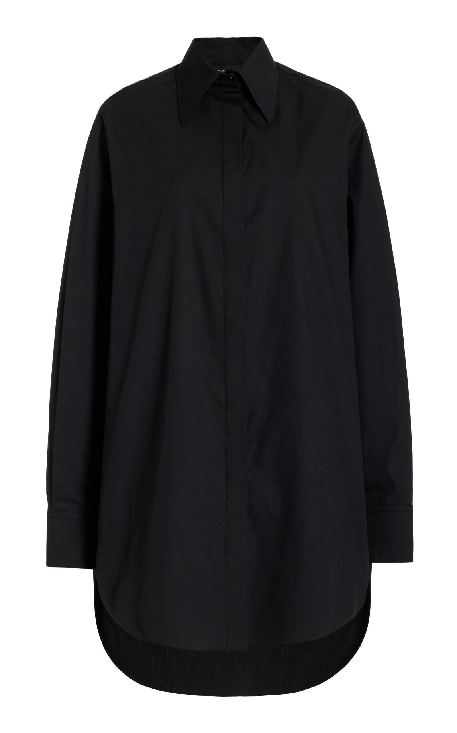Brandon Maxwell Women's The Phillipa Cotton-silk Shirt Dress In Black