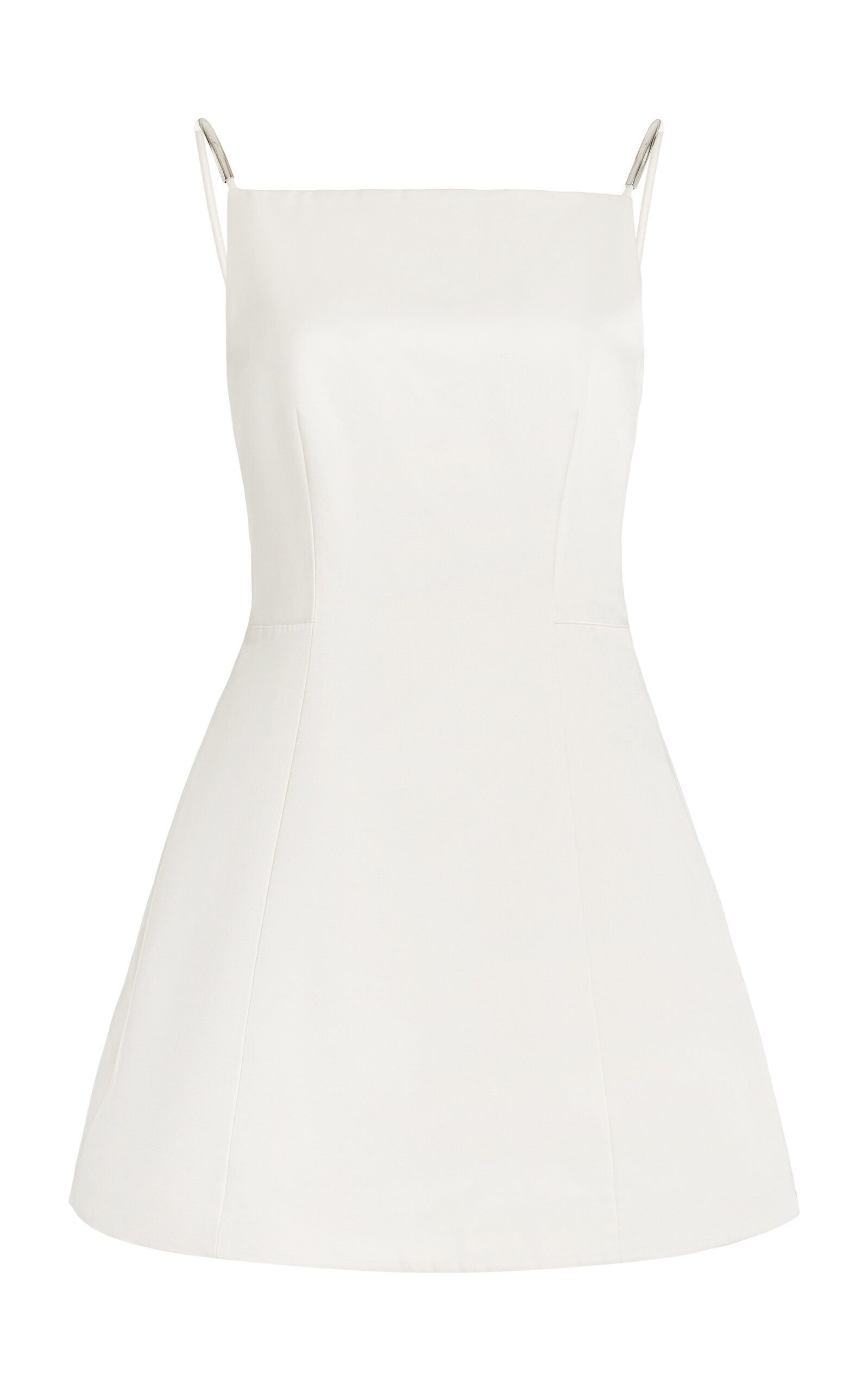 Brandon Maxwell Exclusive The Lexi Silk Bubble Mini Dress In White