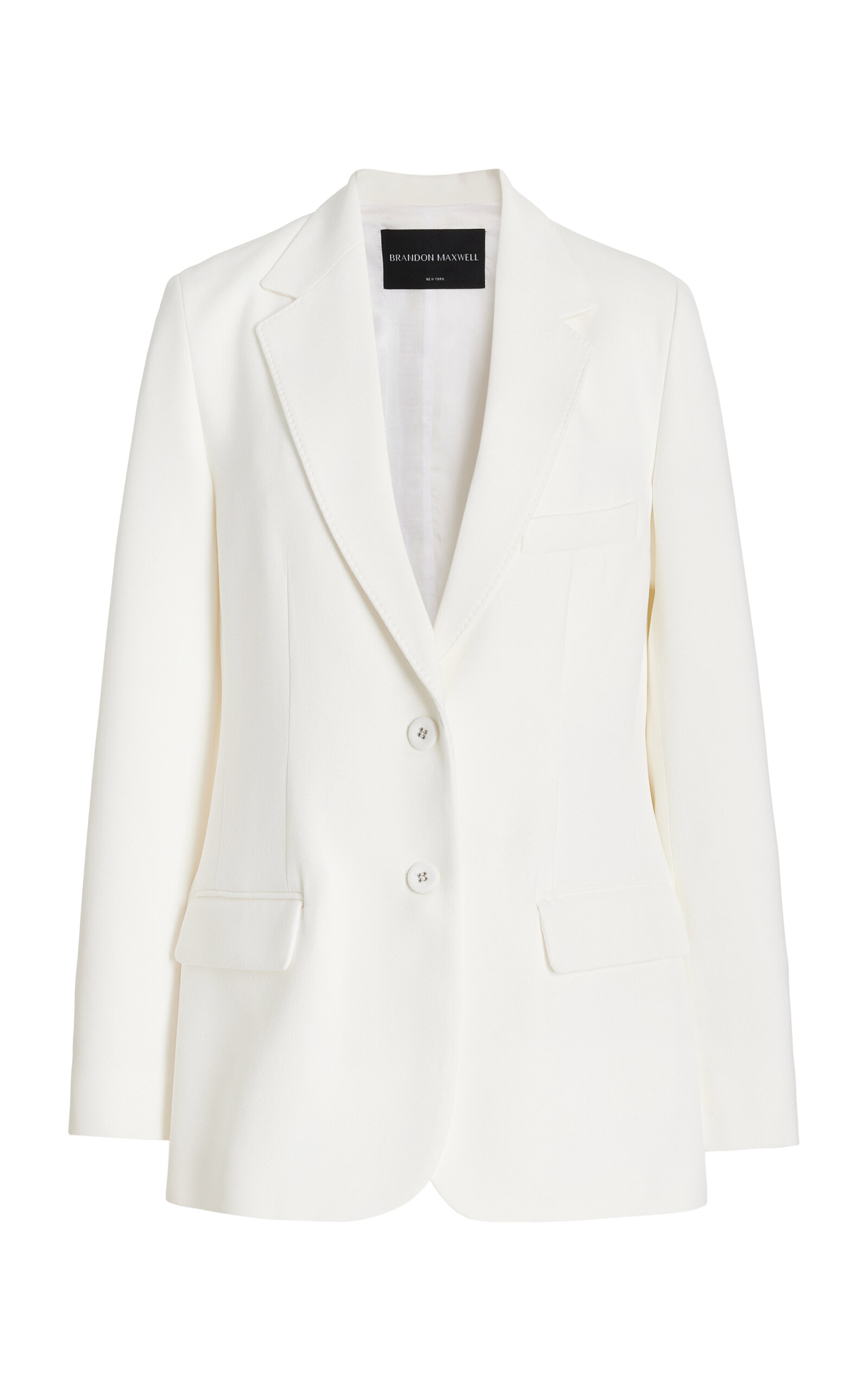 Shop Brandon Maxwell The Campbell Blazer Jacket In Ivory