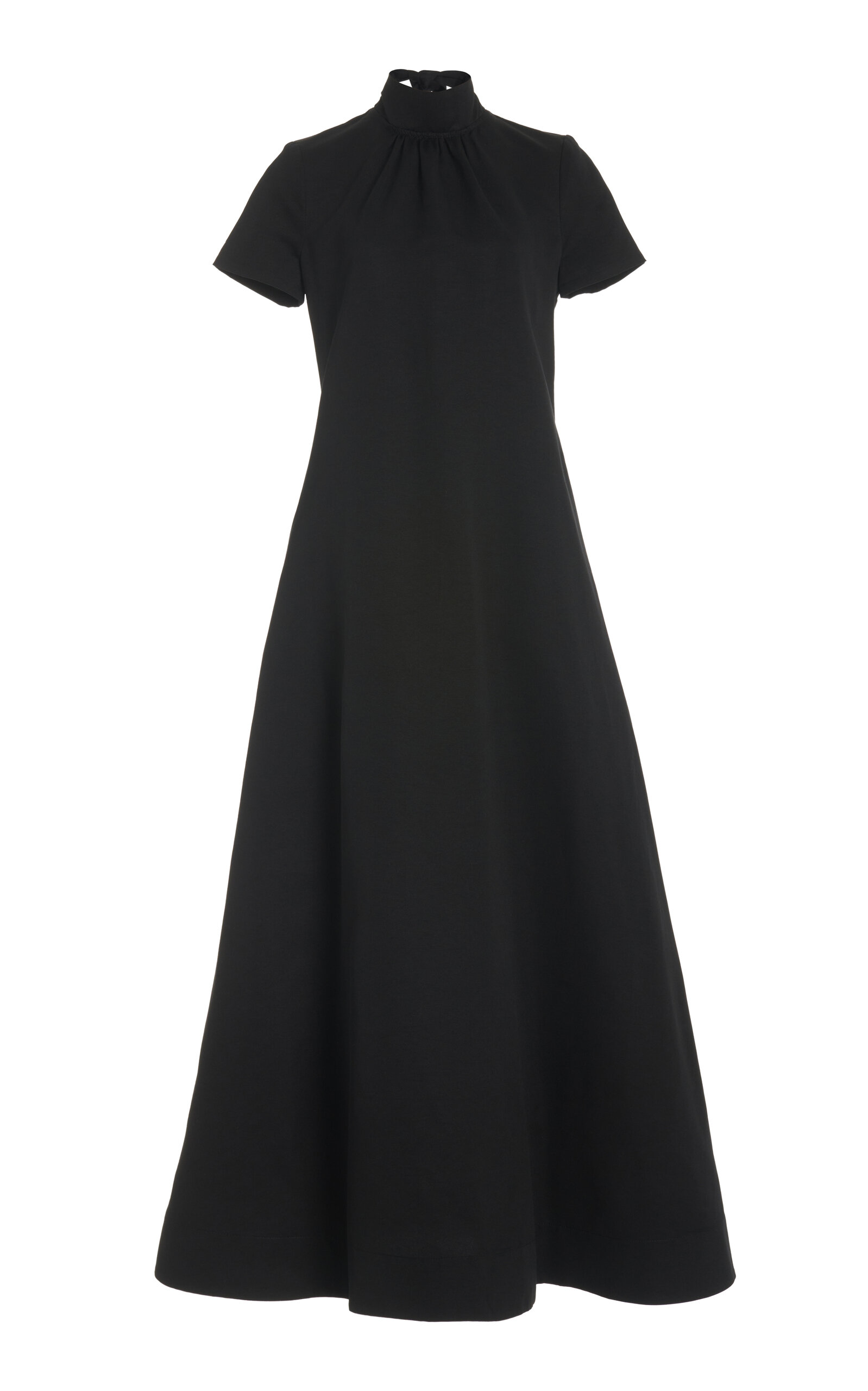 Ilana Tie-Neck Cotton-Blend Maxi Dress