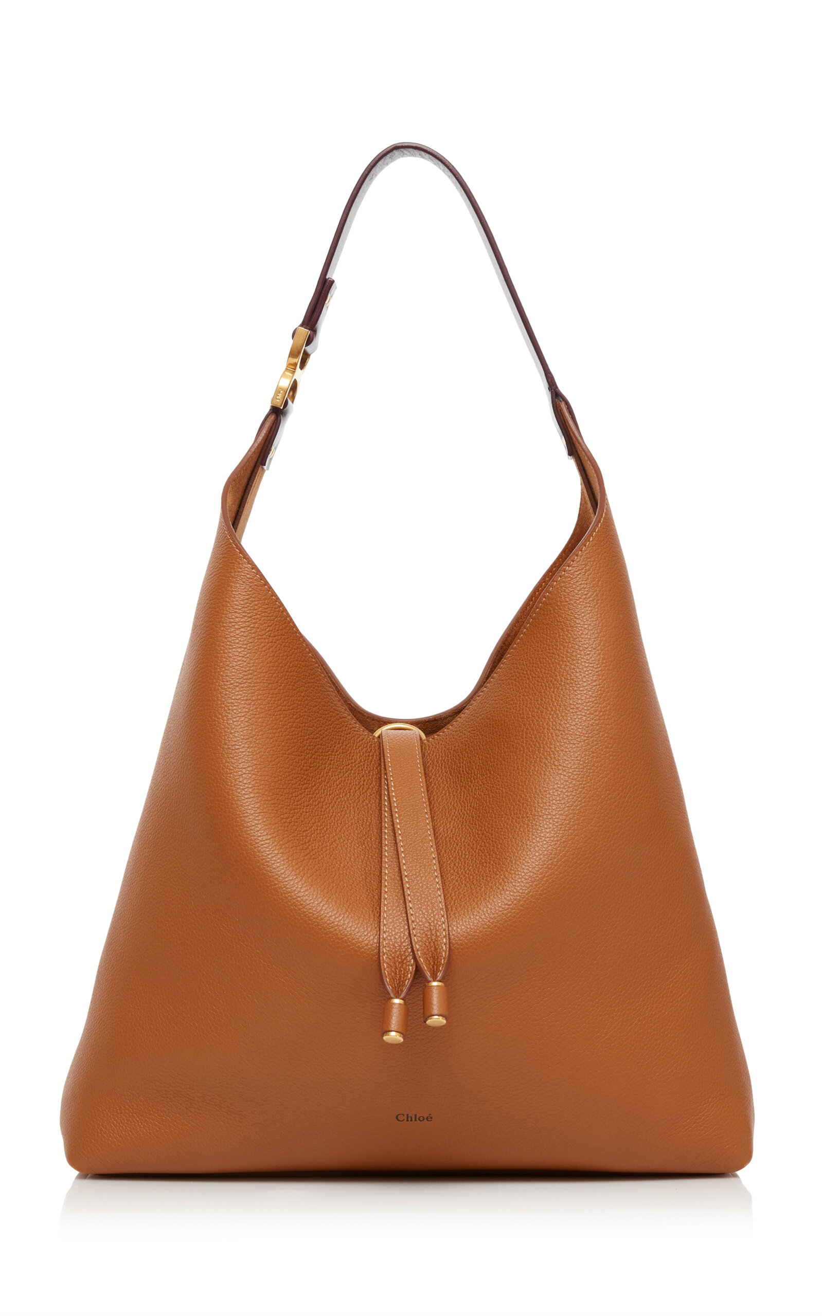 Chloé - Marcie Leather Tote Bag - Brown - OS - Moda Operandi
