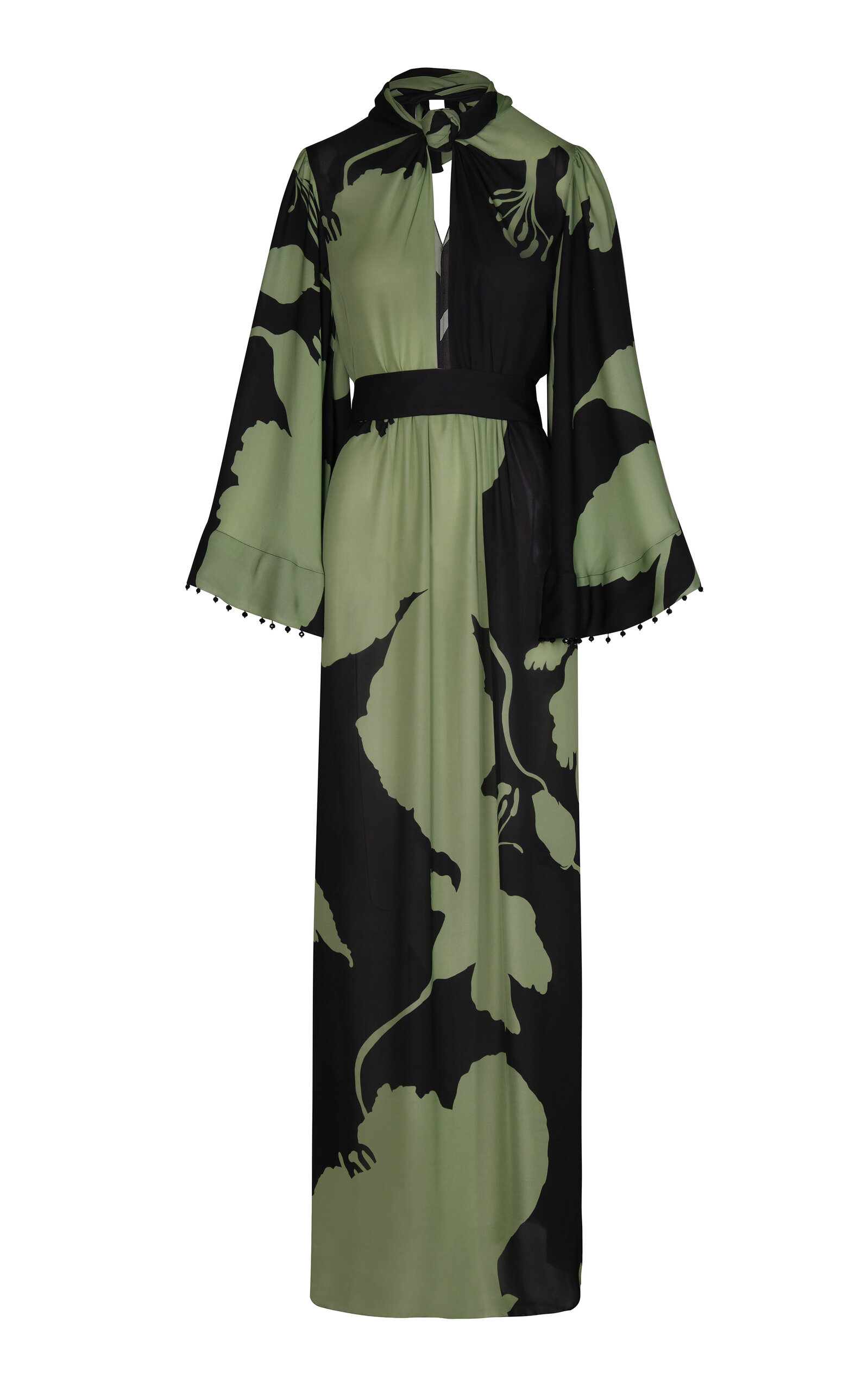 Johanna Ortiz Earthy Elegance Silk Maxi Dress - Green