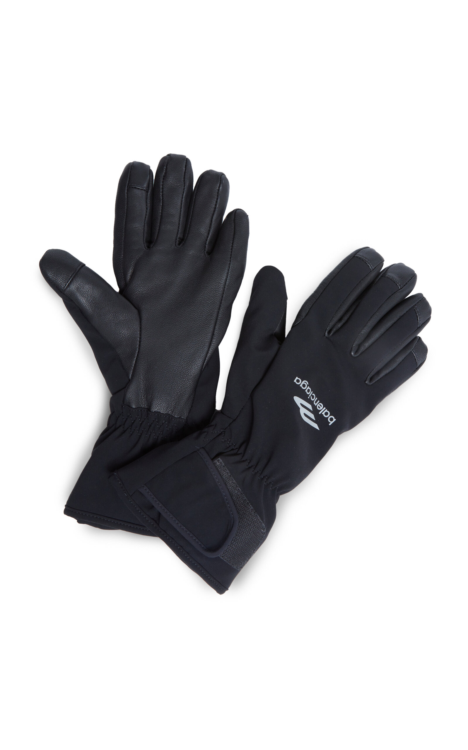 Shop Balenciaga Ski Gloves In Black