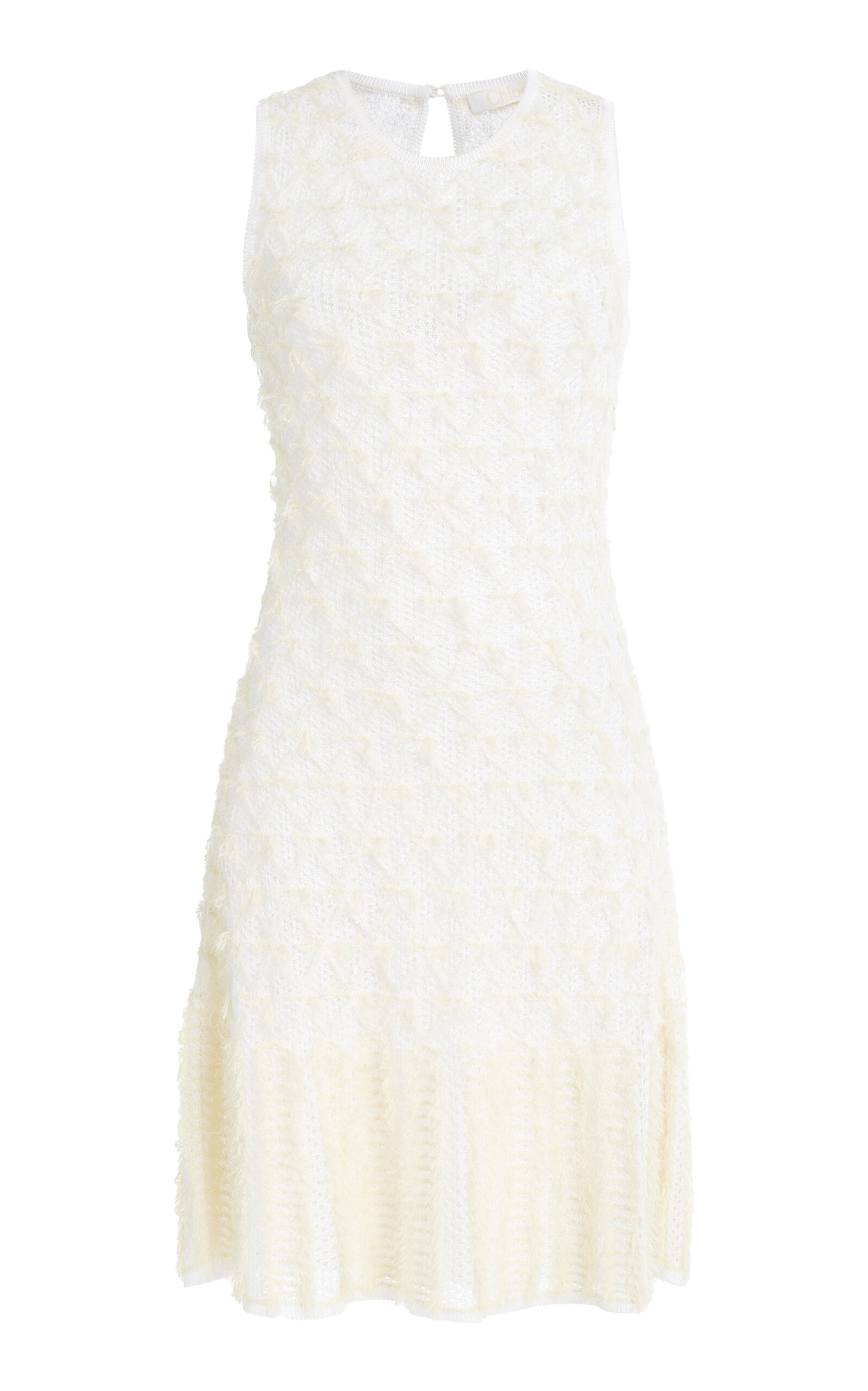 Chloé - Tweed Mini Dress - White - XS - Moda Operandi