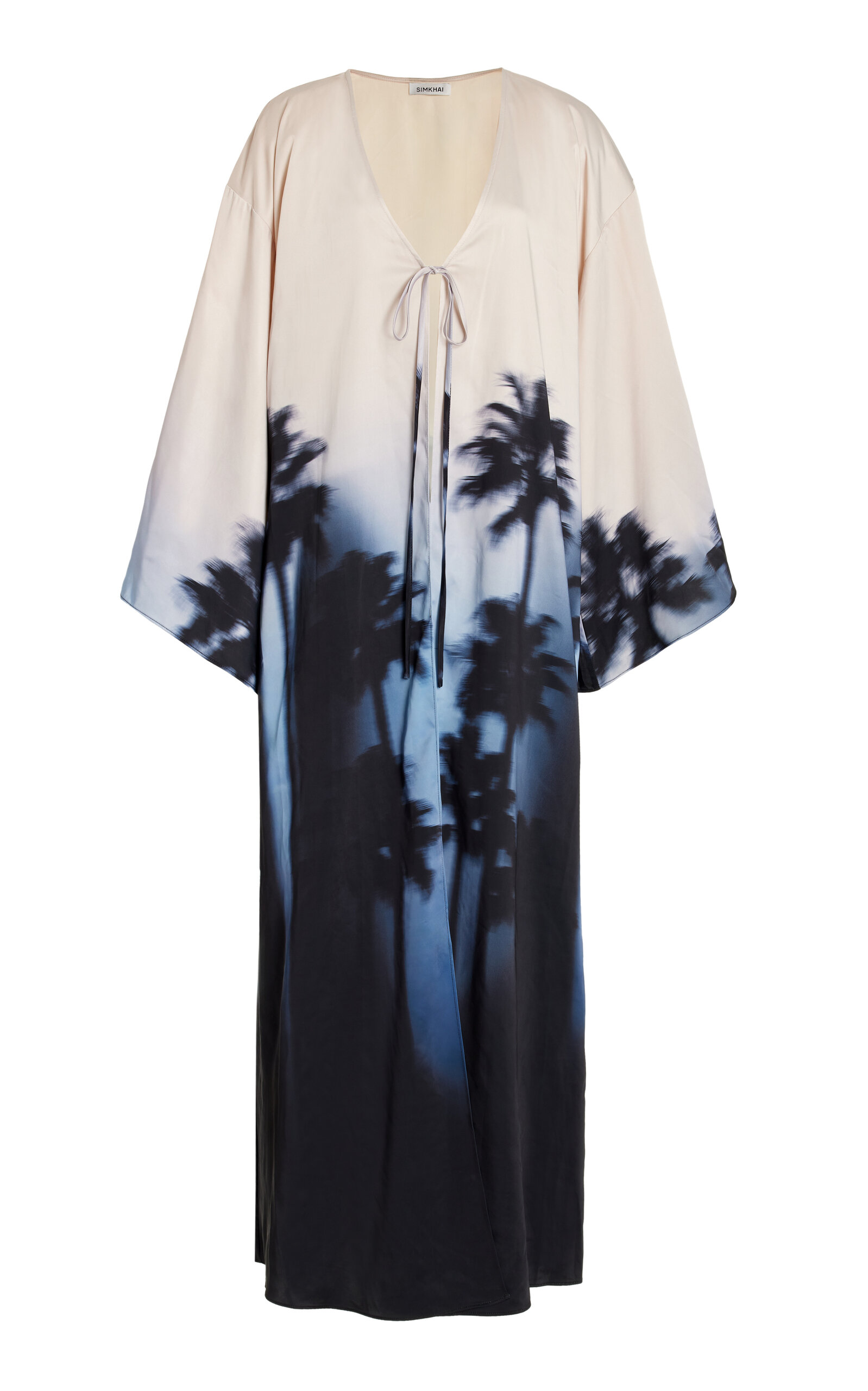 Simkhai Pascal Printed Satin Maxi Dress In Print