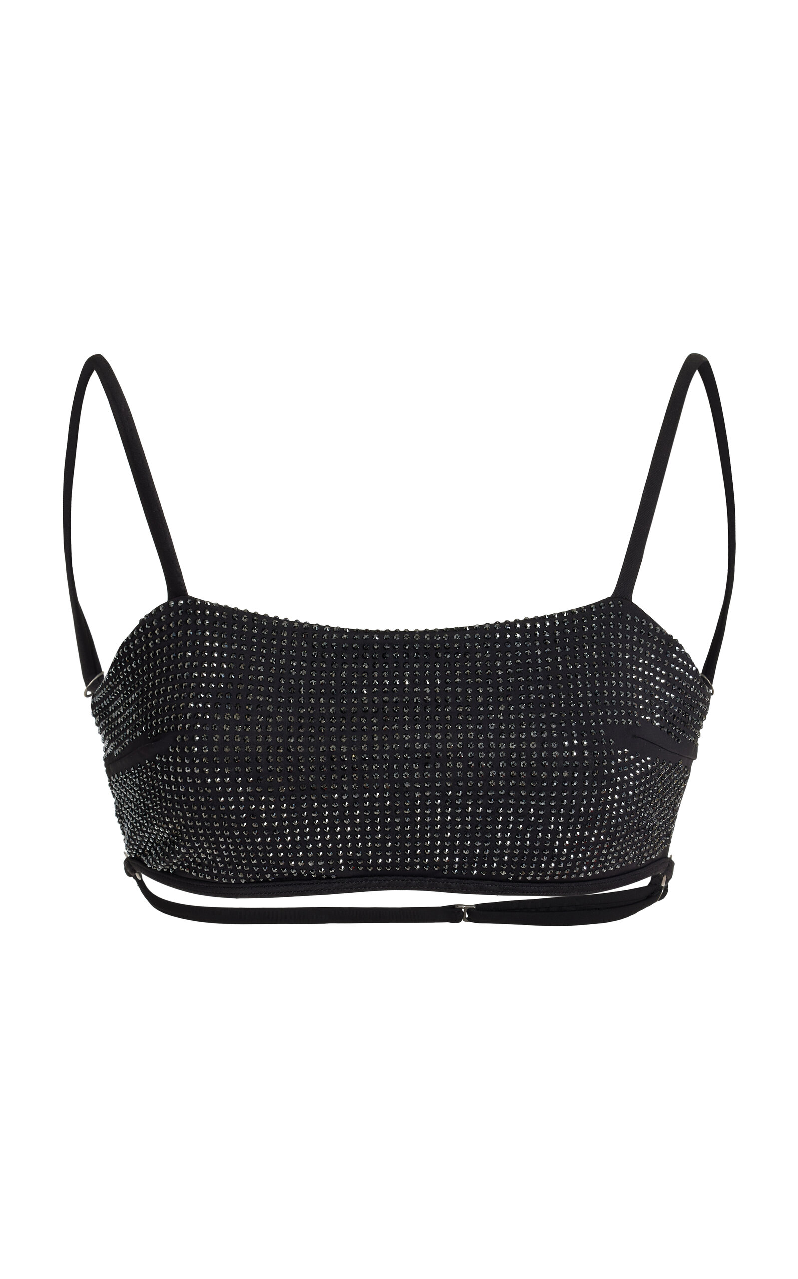 Simkhai Macy Studded Bikini Top In Black