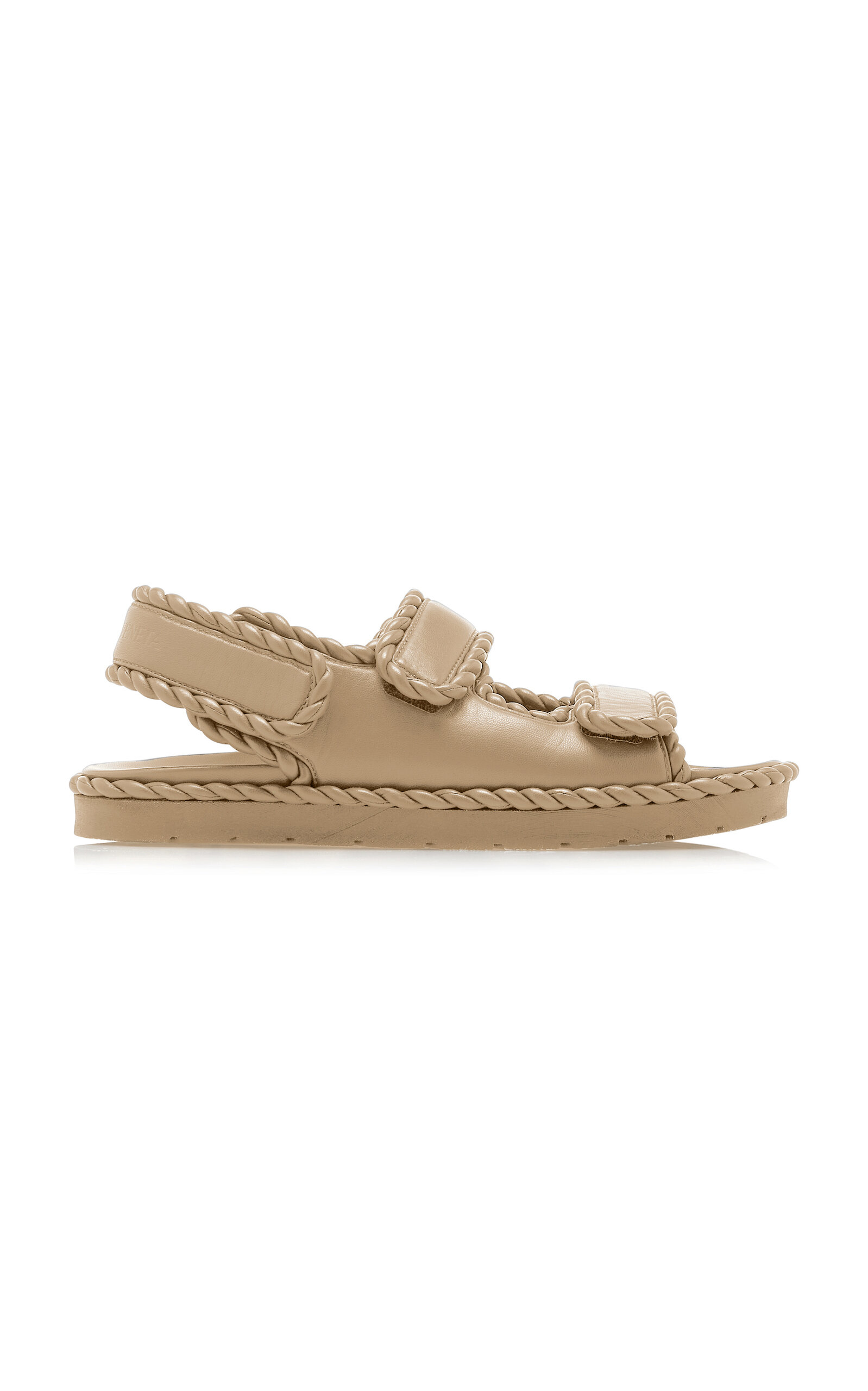 Shop Bottega Veneta Jack Leather Slingback Sandals In Neutral