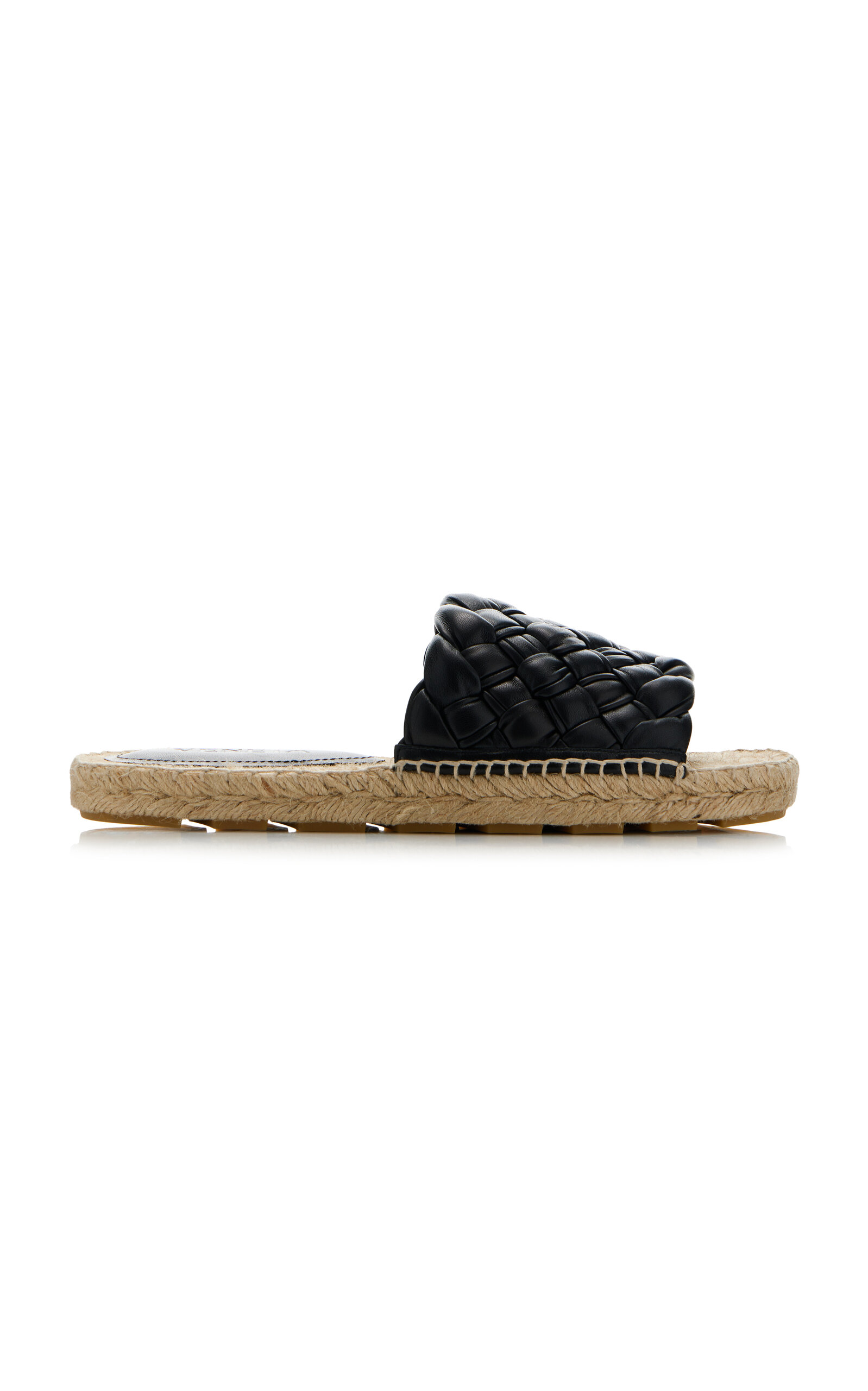 Bottega Veneta Jack Intrecciato Flat Sandals In Black