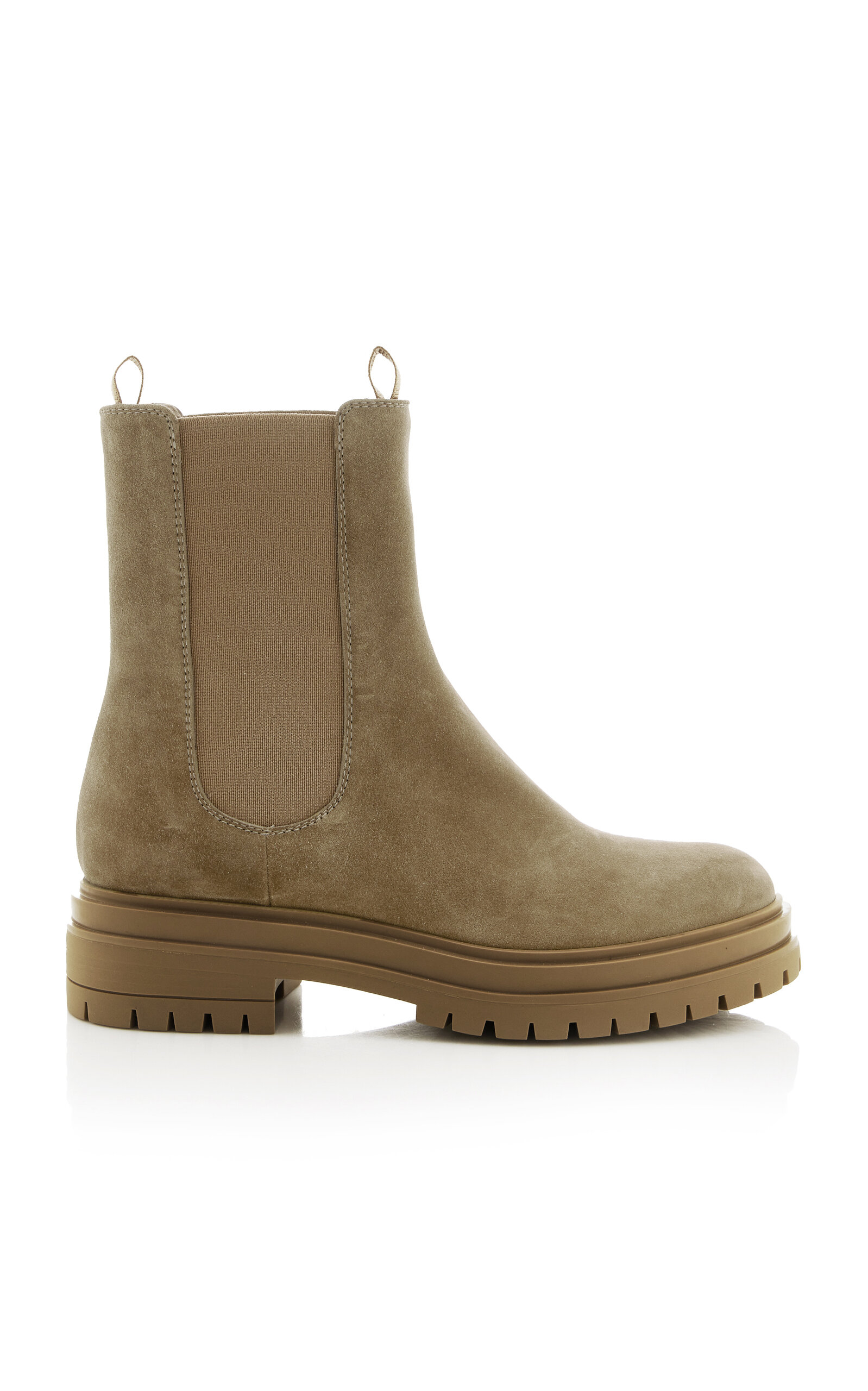 Gianvito Rossi Chester Suede Chelsea Boots In Tan