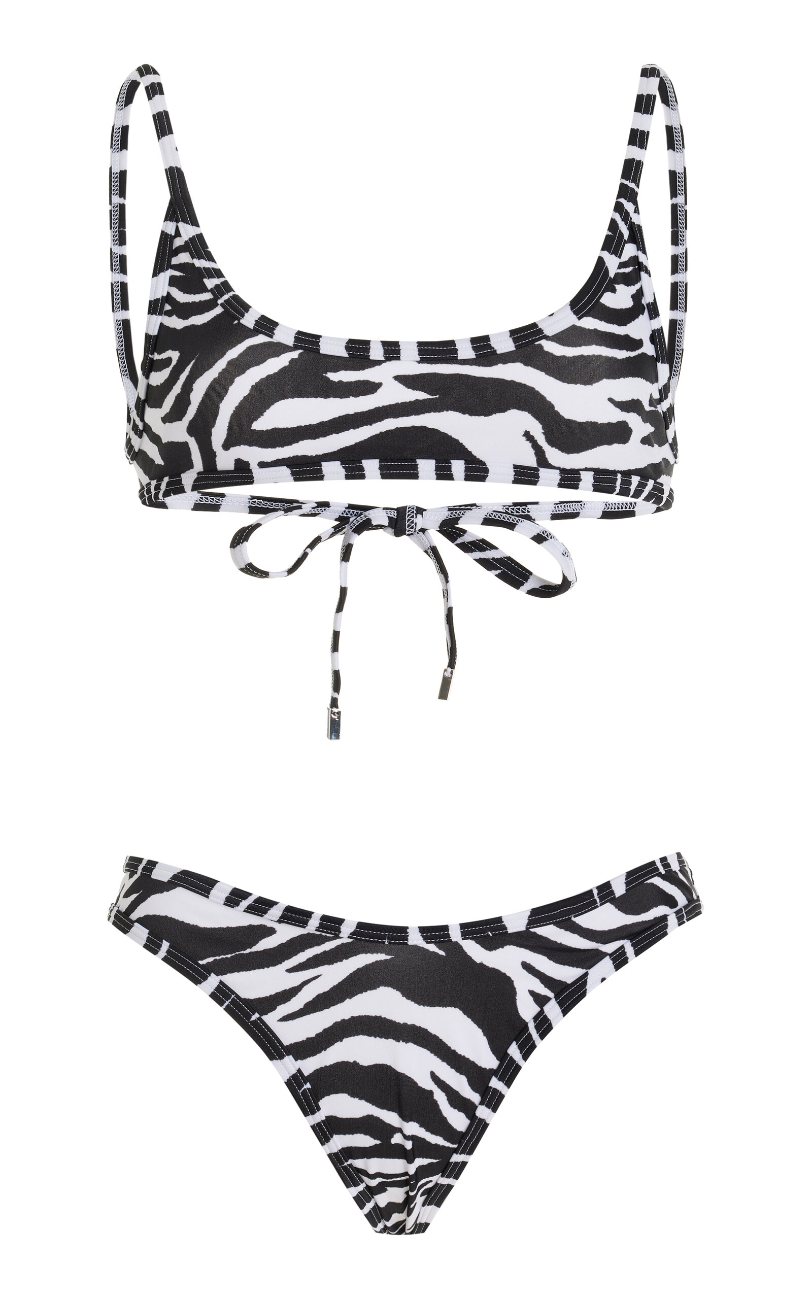 The Attico Scooped Bikini Set - Animal - Men's Clothing