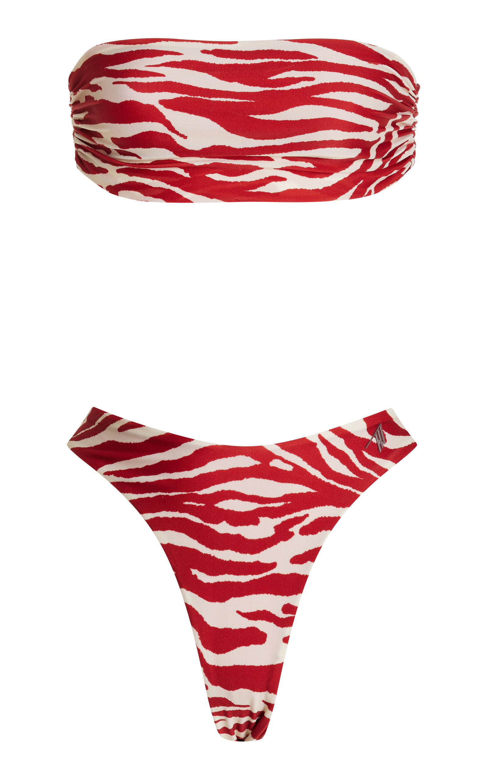 Printed Bandeau Bikini Set