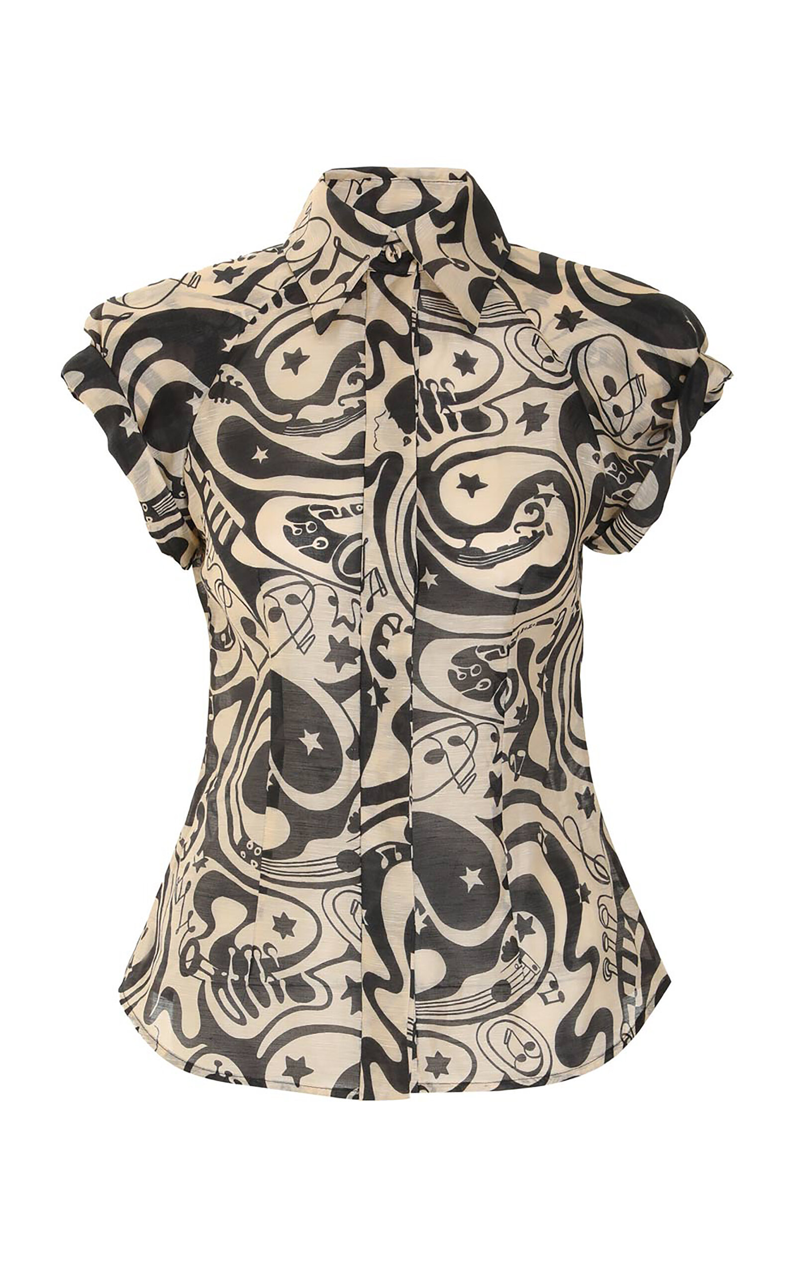 ZIMMERMANN MATCHMAKER LINEN-SILK BLOUSE