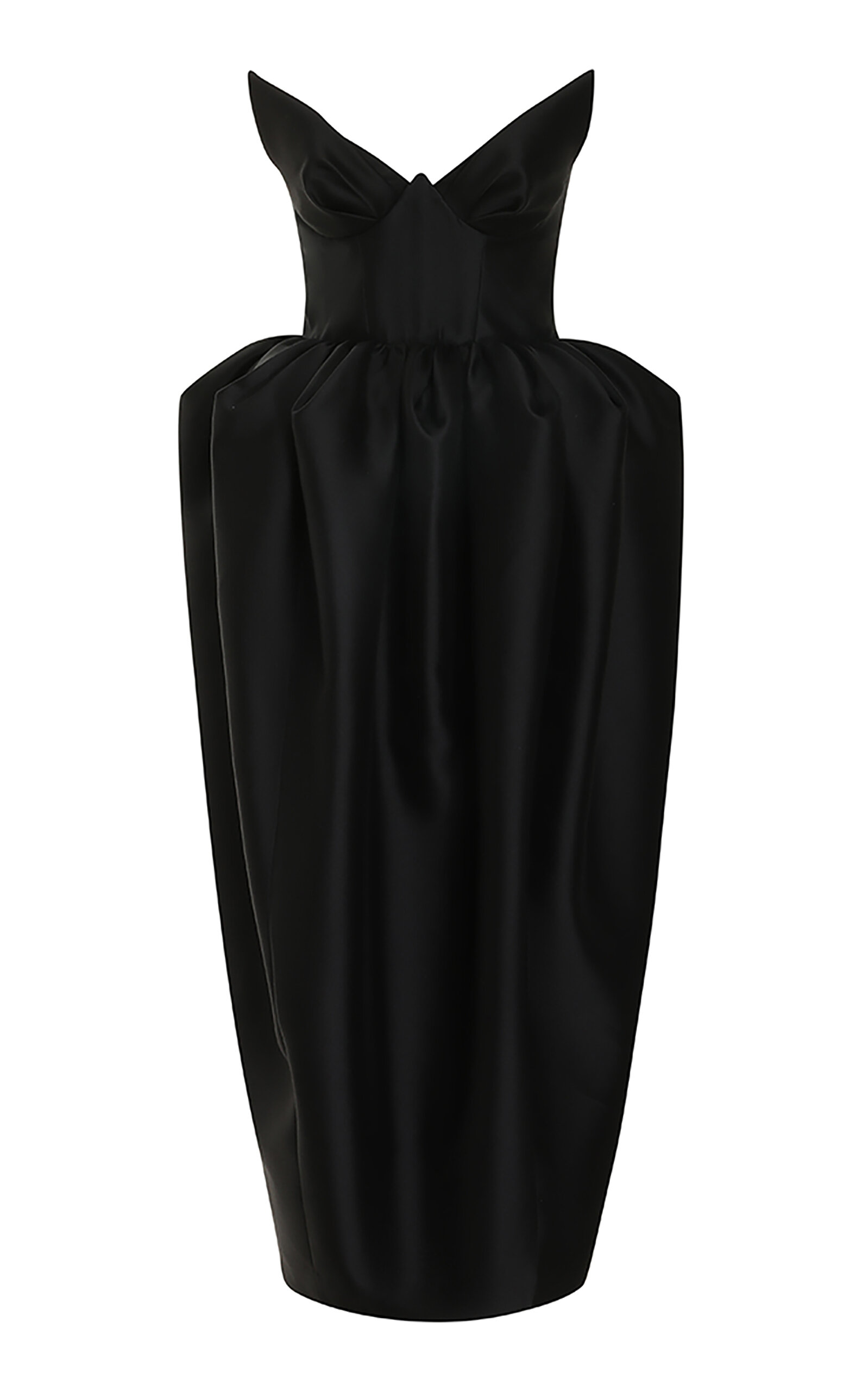 Shop Zimmermann Matchmaker Wool-silk Bustier Midi Dress In Black
